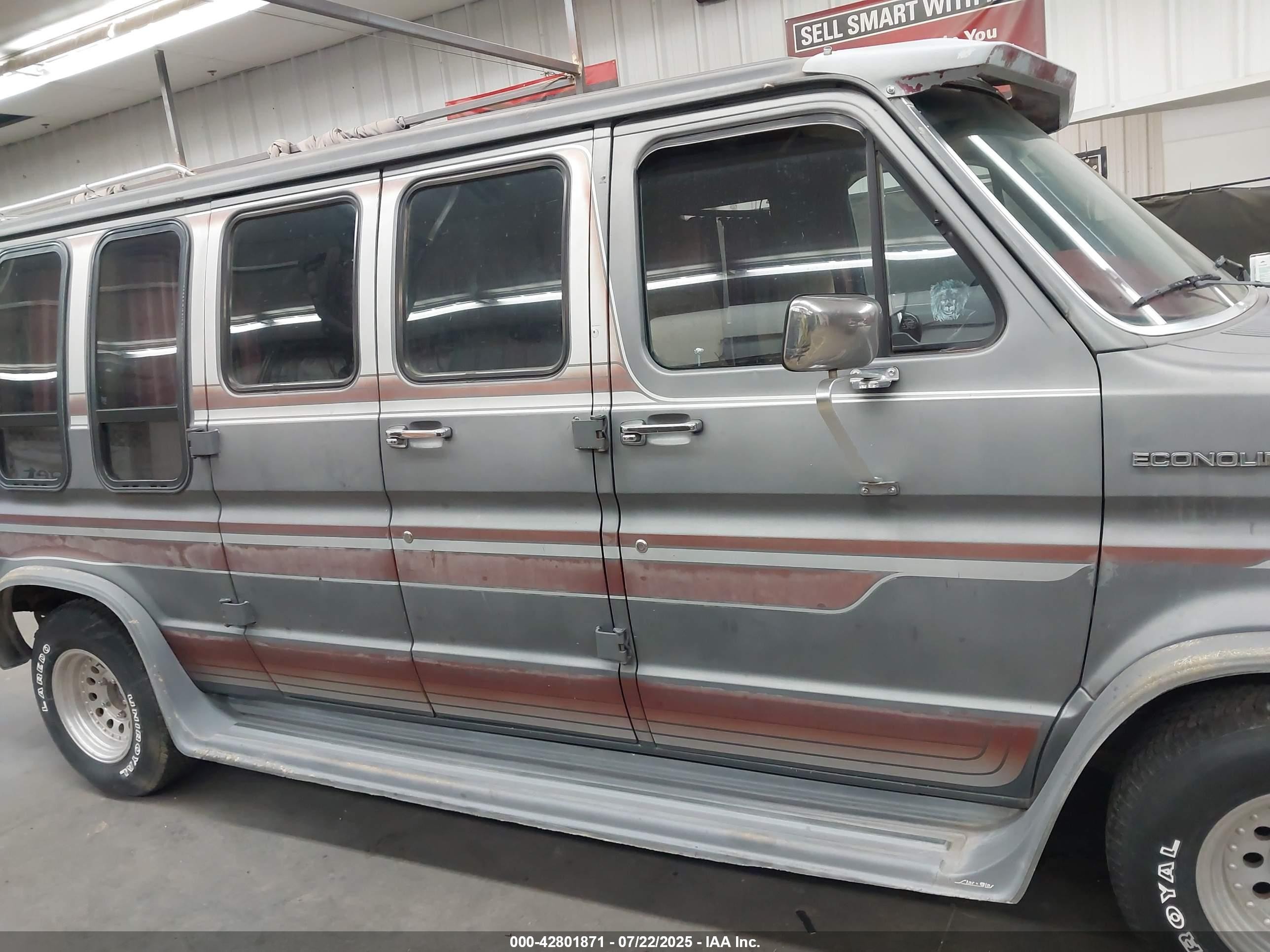 1987 Ford Econoline E150 Van Gray vin: 1FDDE14N7HHB07179