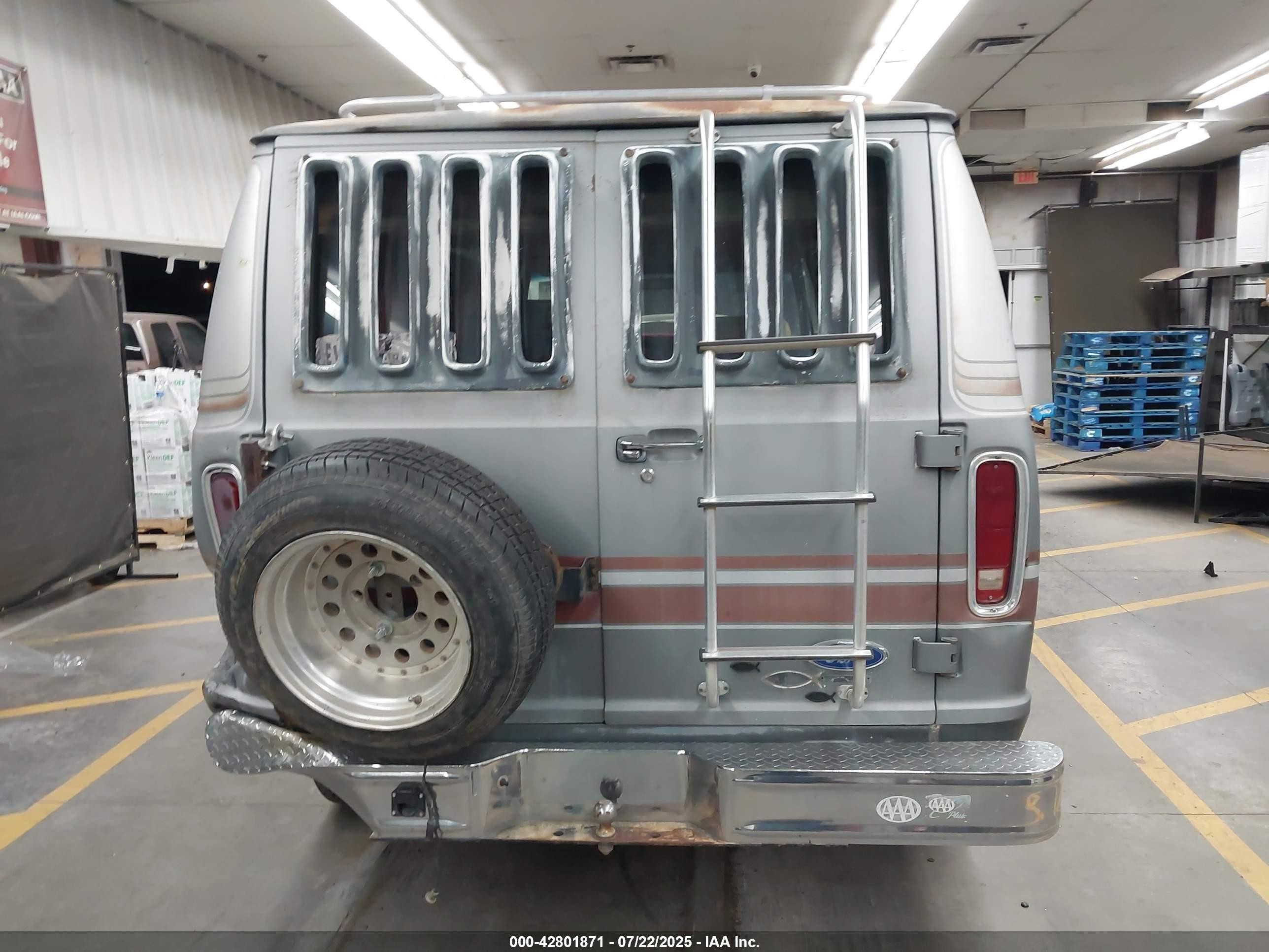 1987 Ford Econoline E150 Van Gray vin: 1FDDE14N7HHB07179