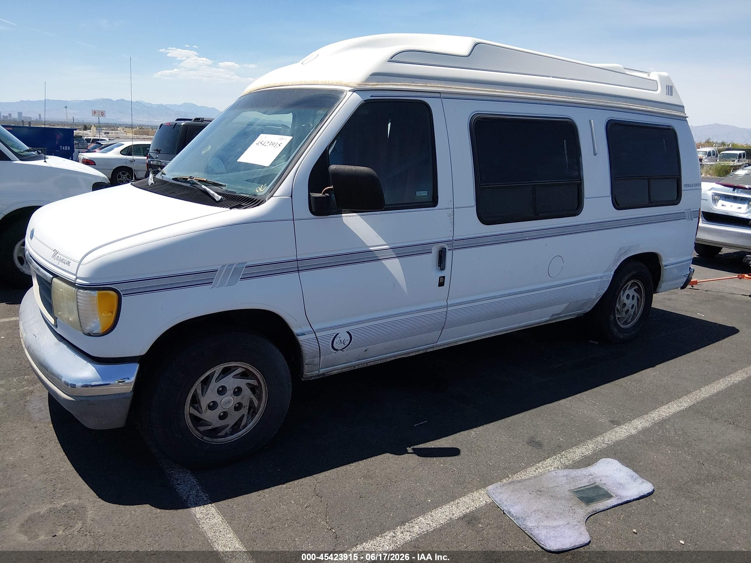 1993 Ford Econoline E150 Van White vin: 1FDEE14H1PHB93859