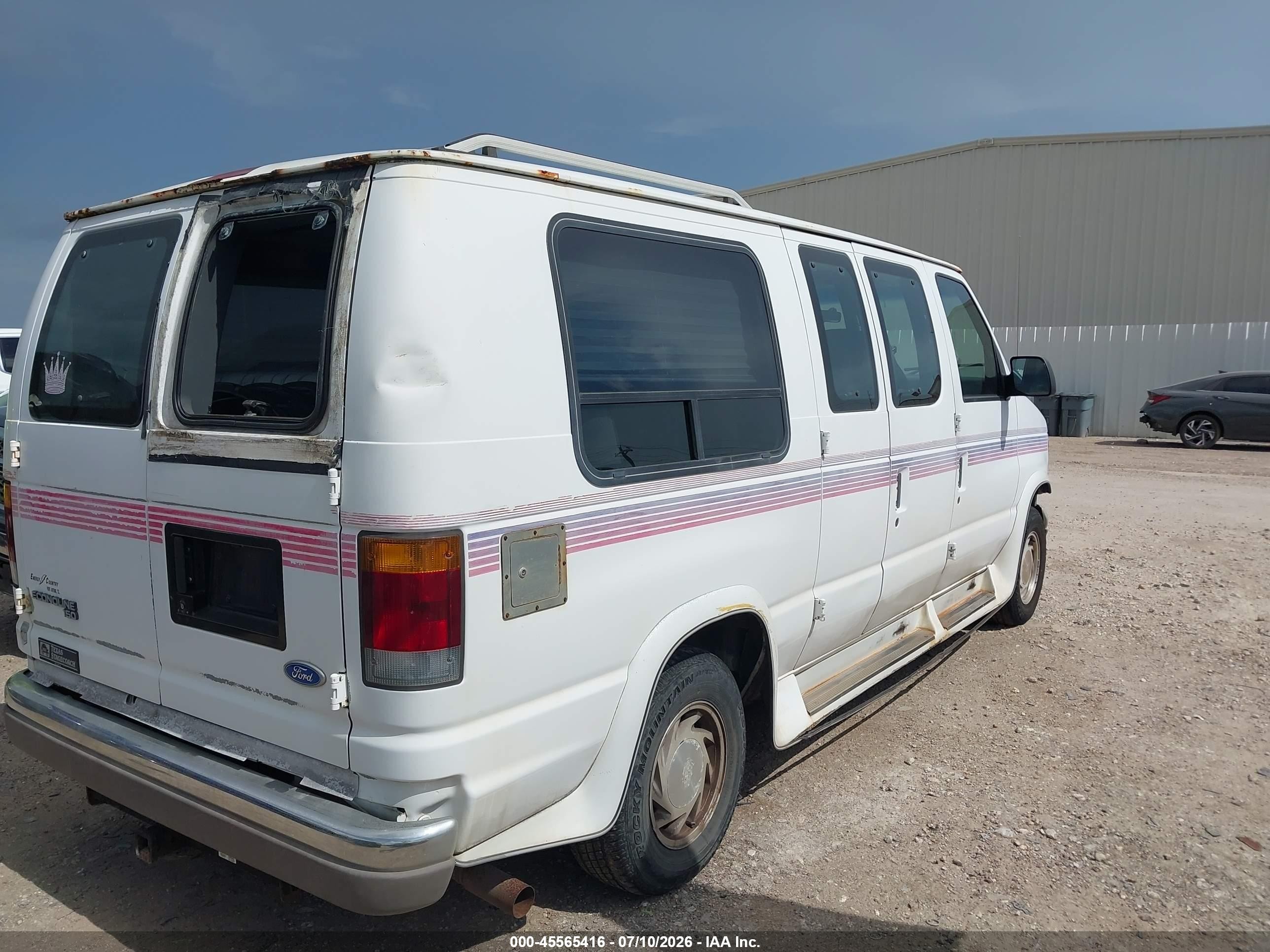 1994 Ford Econoline E150 Van White vin: 1FDEE14H5RHC08480