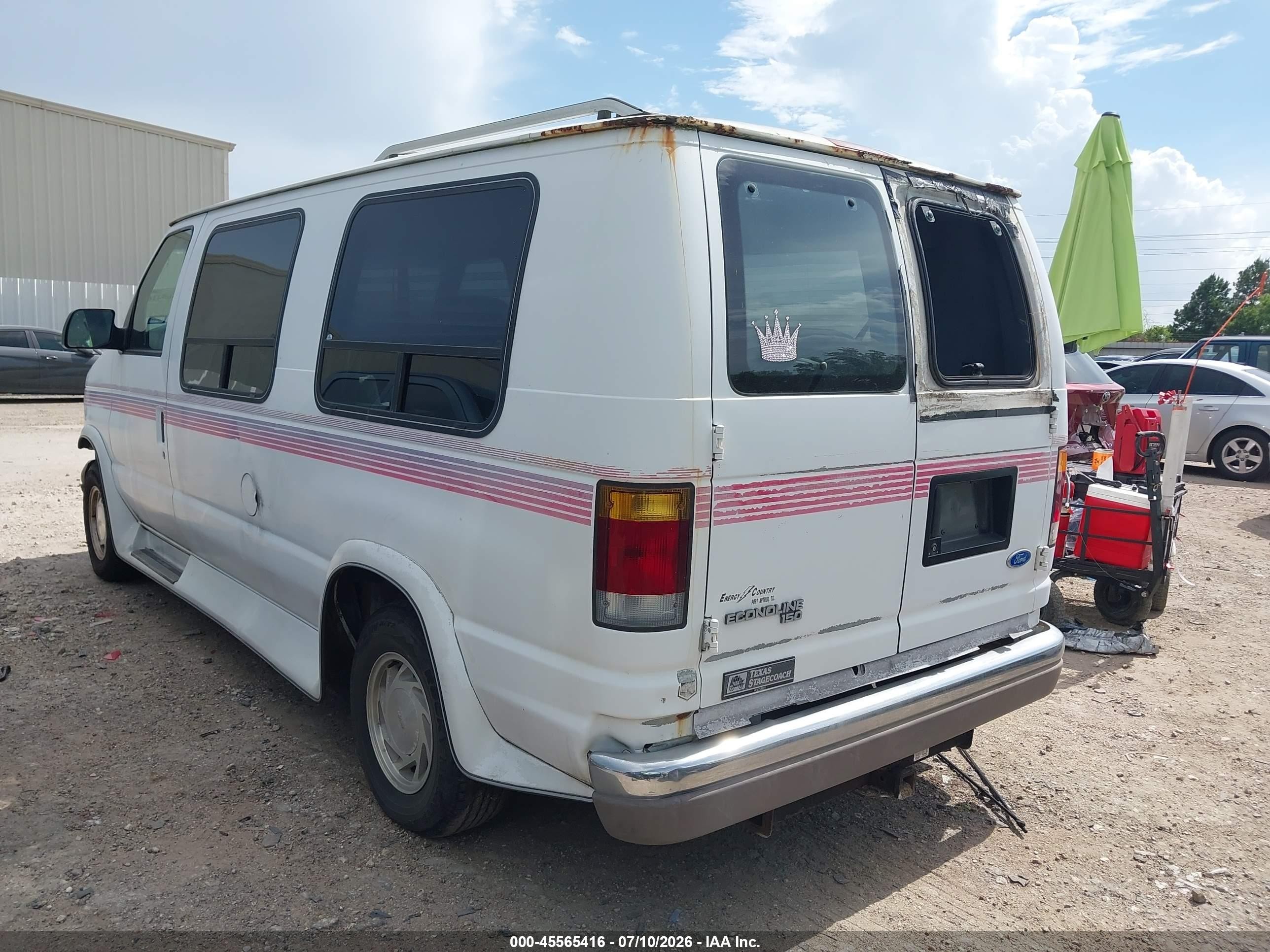 1994 Ford Econoline E150 Van White vin: 1FDEE14H5RHC08480