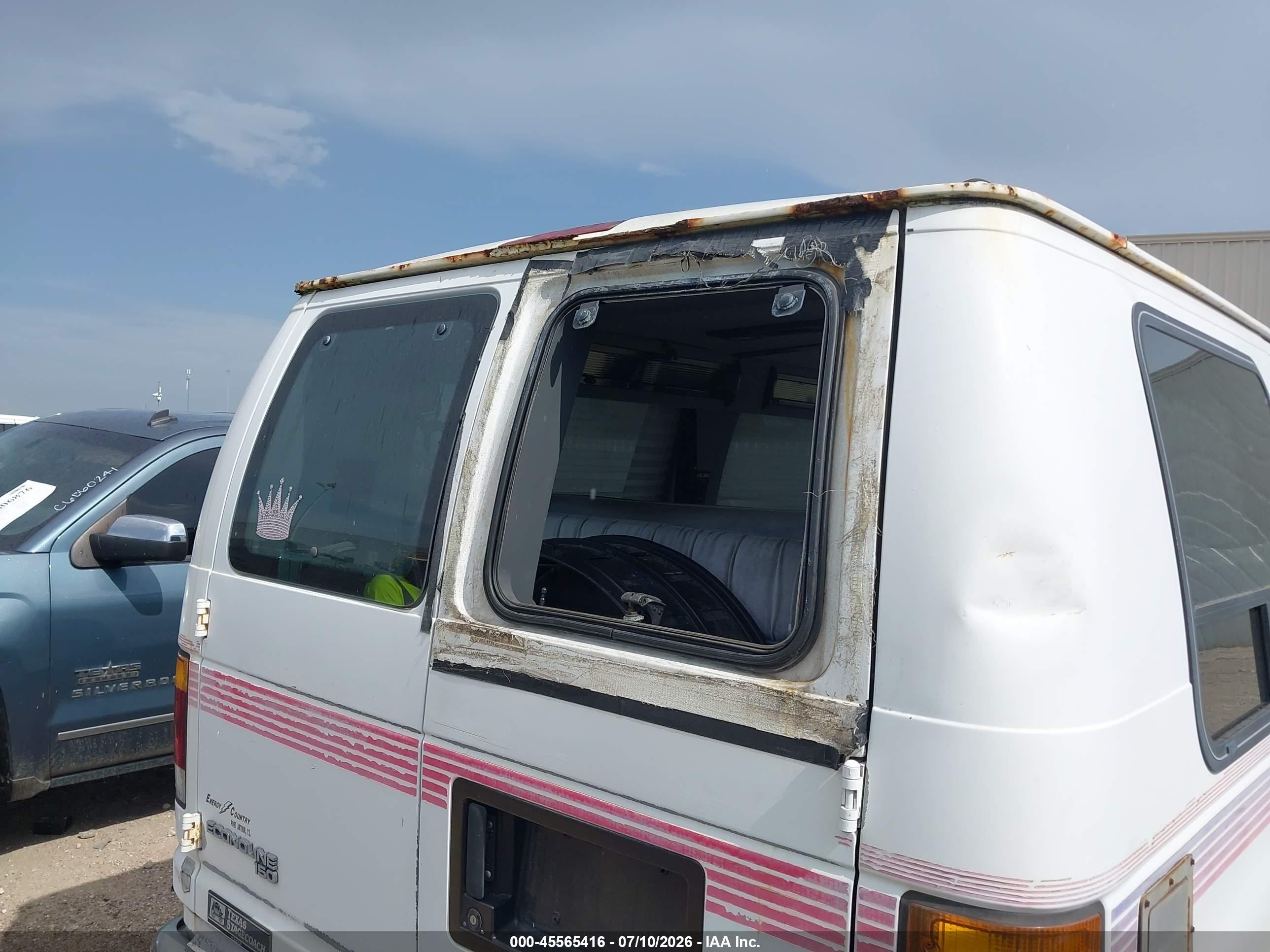 1994 Ford Econoline E150 Van White vin: 1FDEE14H5RHC08480