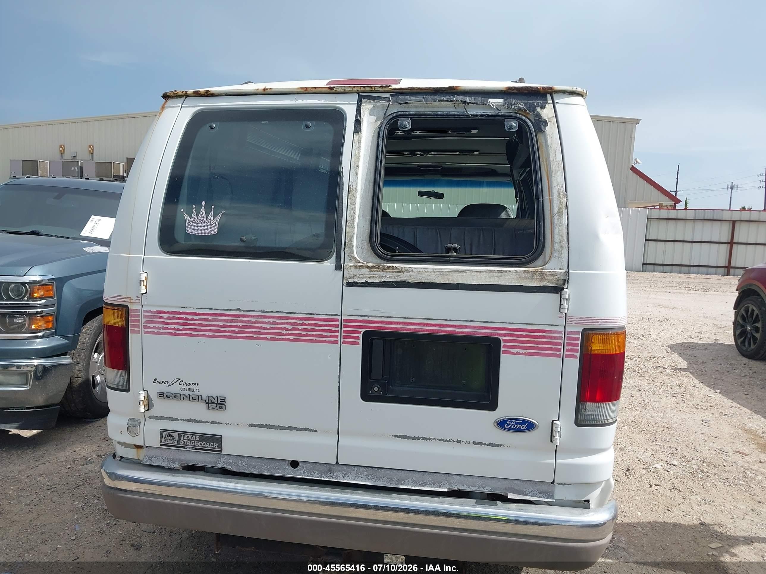 1994 Ford Econoline E150 Van White vin: 1FDEE14H5RHC08480