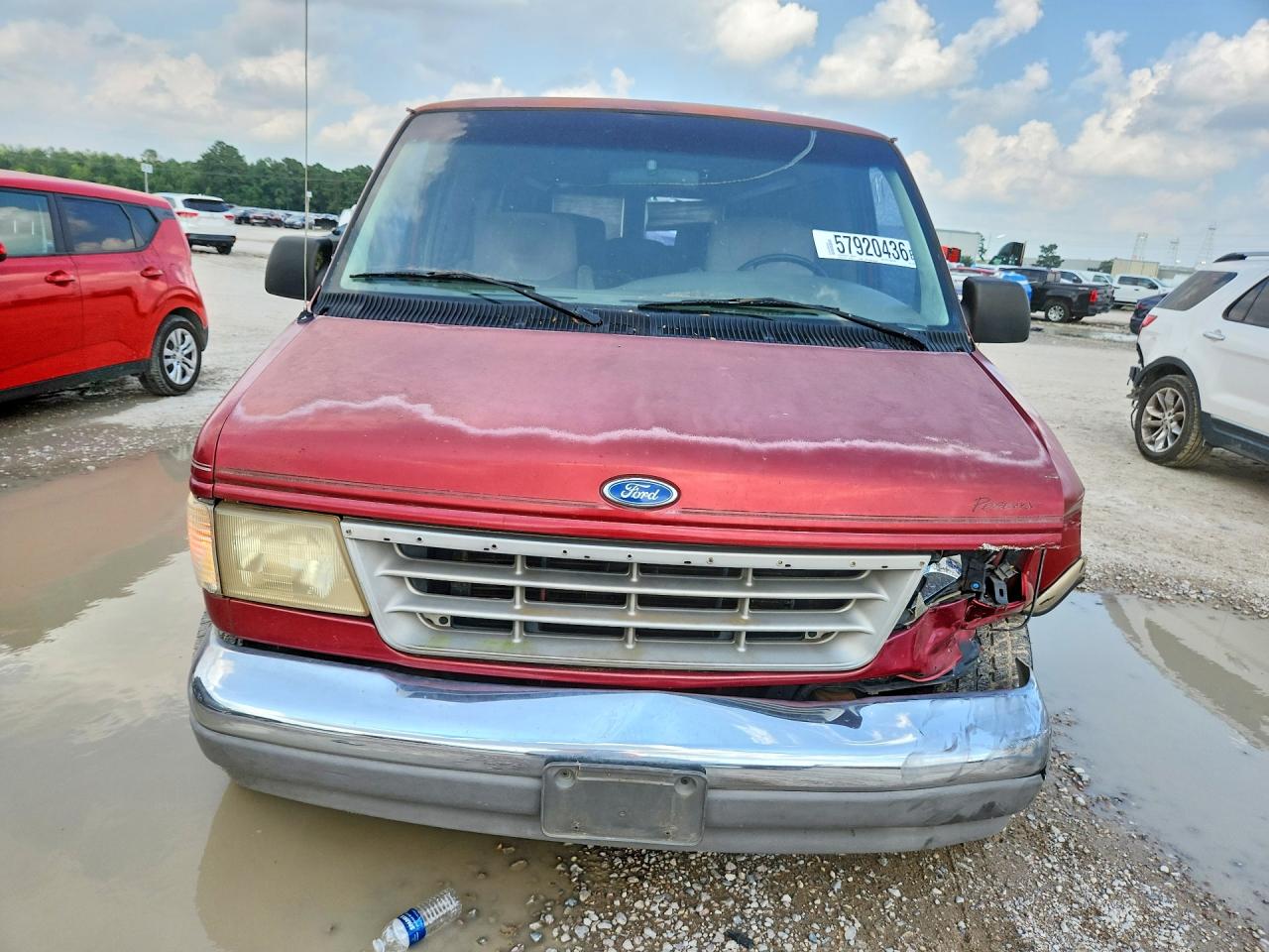 1996 Ford Econoline E150 Van Red vin: 1FDEE14H6THA74473