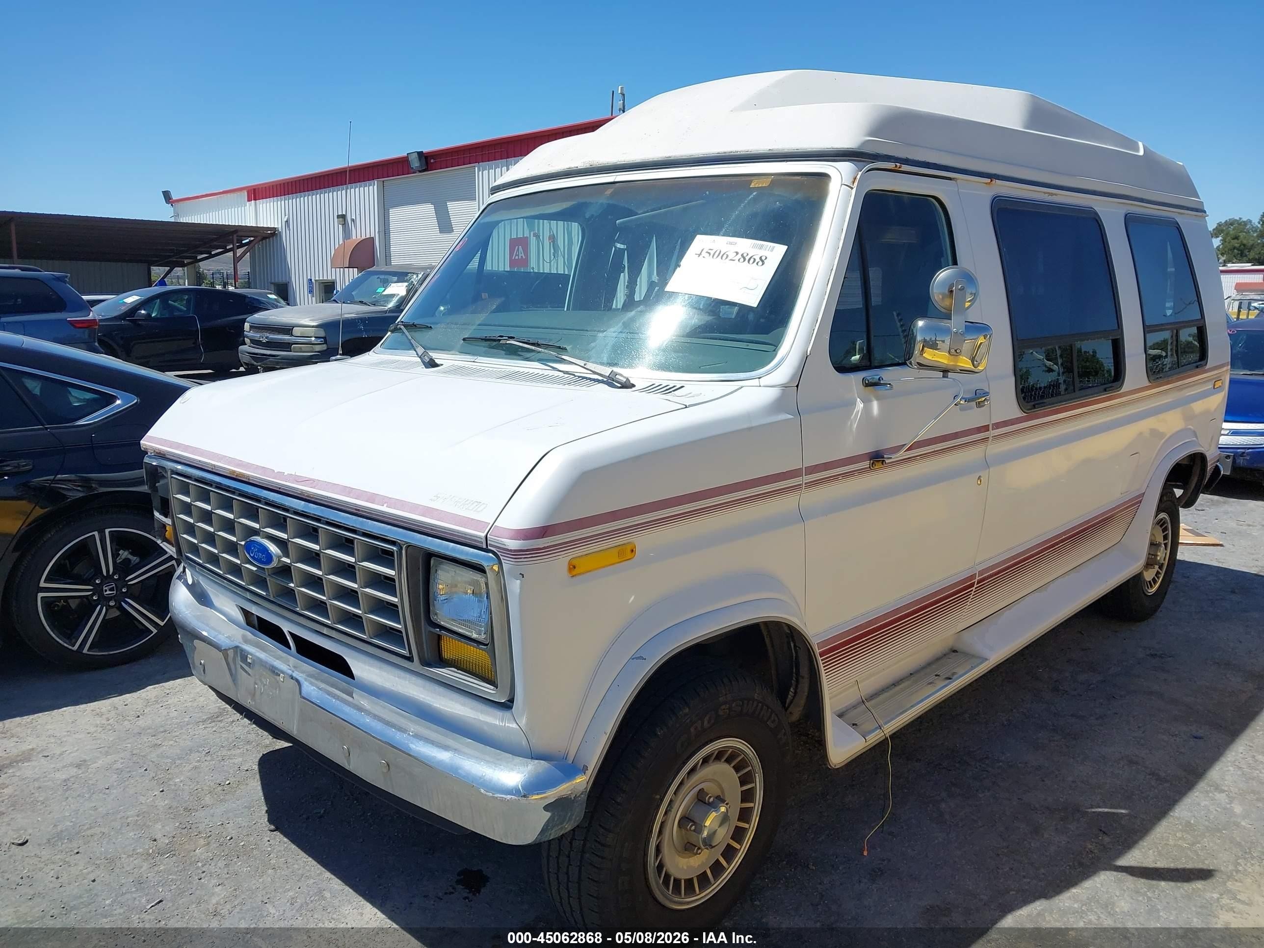 1991 Ford Econoline E150 Van White vin: 1FDEE14HXMHB12966