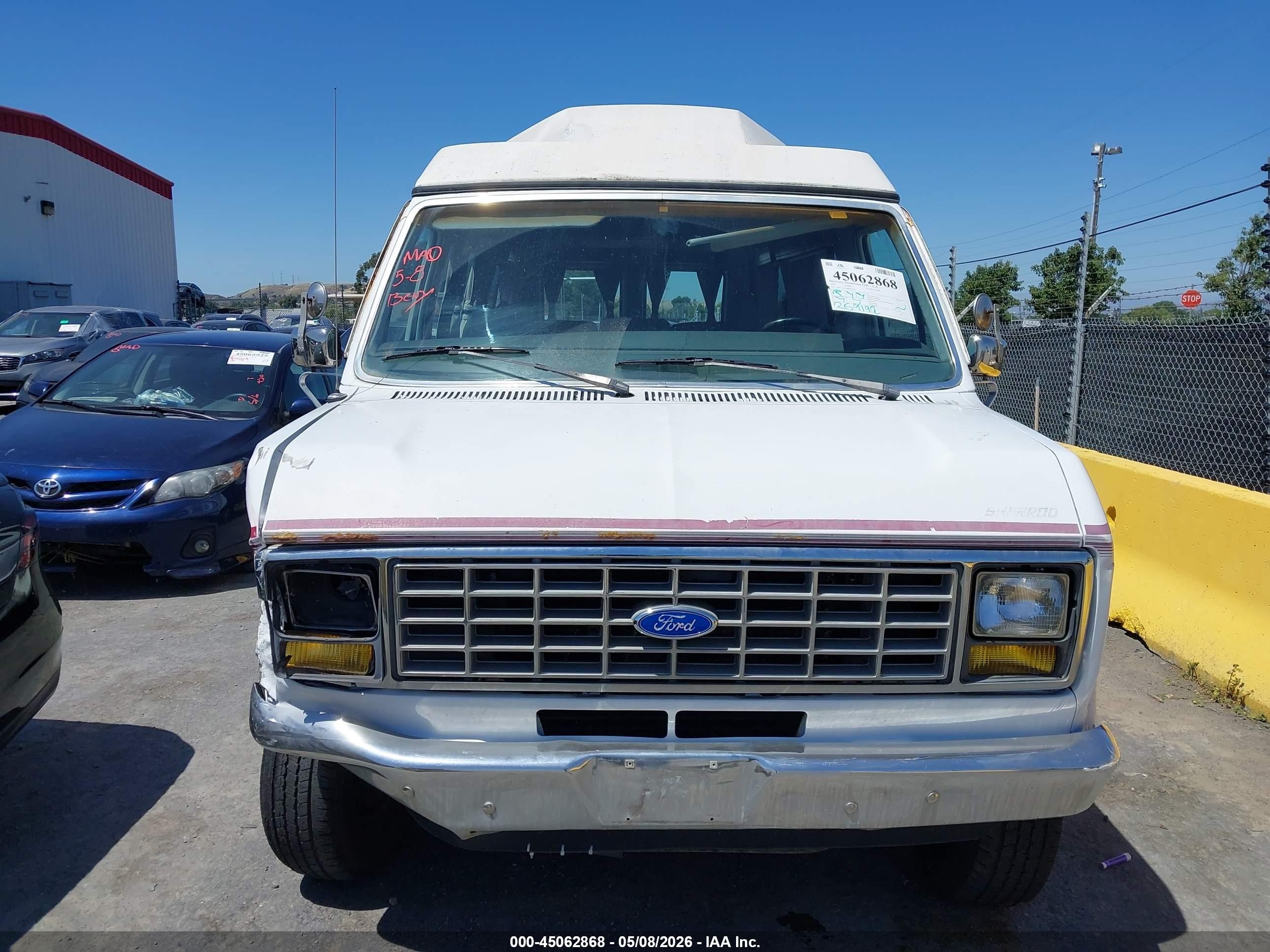 1991 Ford Econoline E150 Van White vin: 1FDEE14HXMHB12966