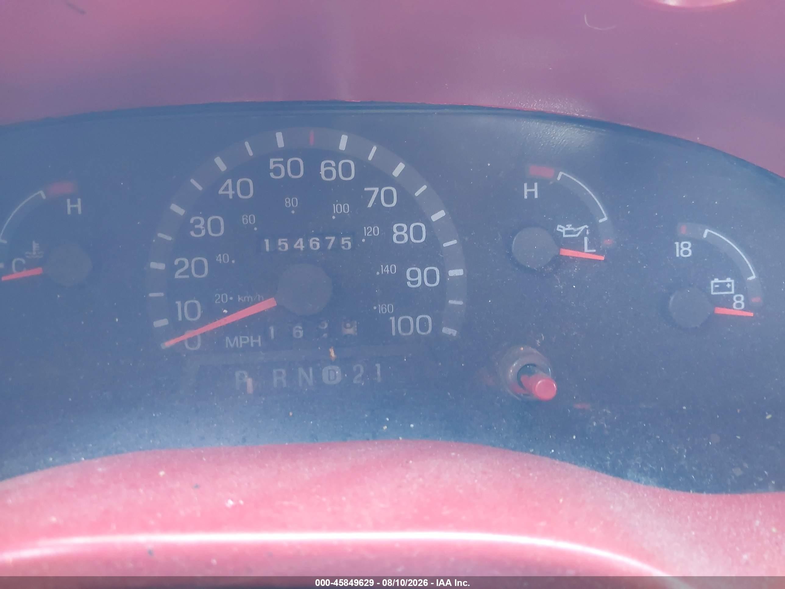 1997 Ford Econoline Standard Red vin: 1FDEE14L3VHB80919