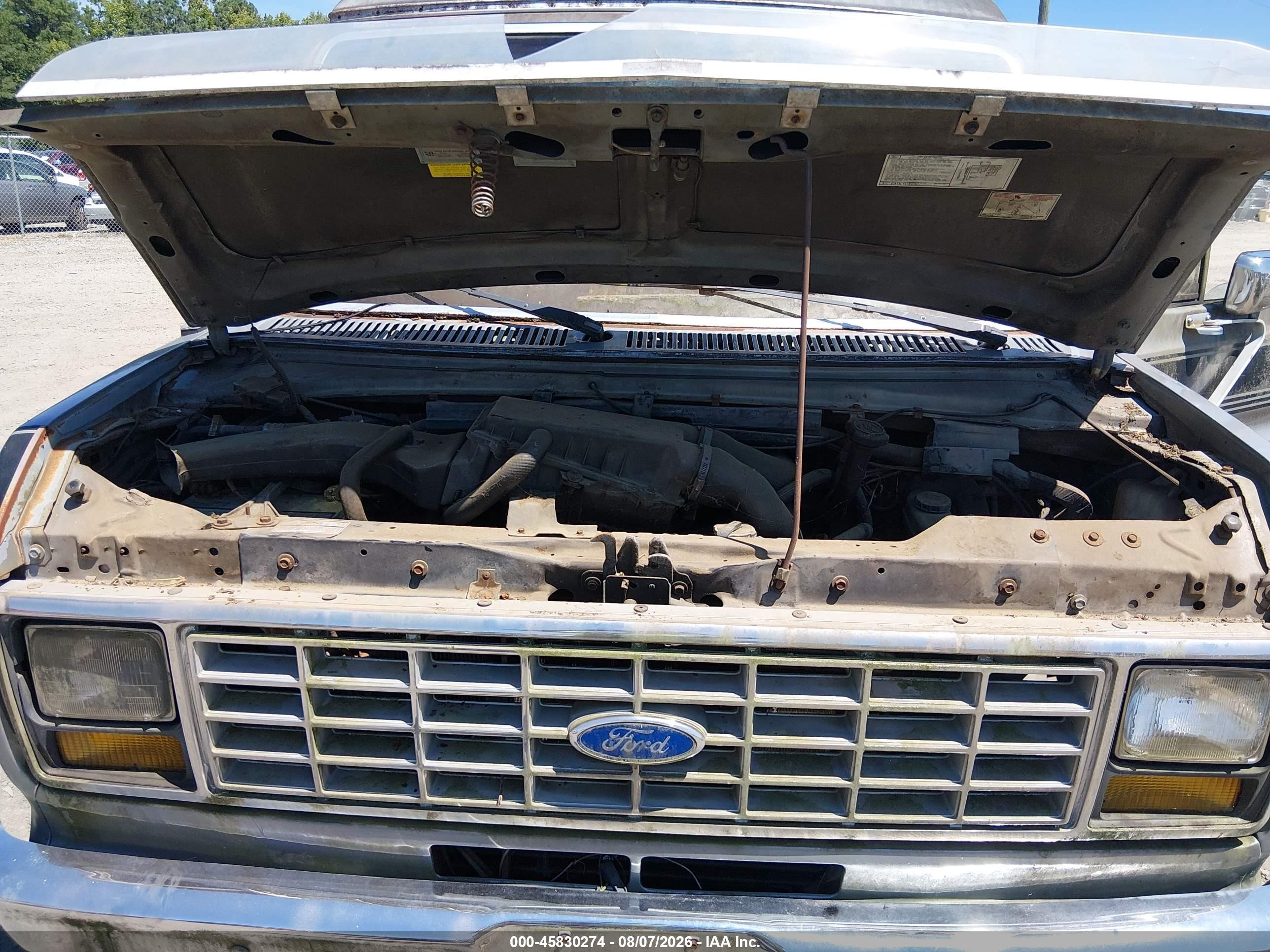 1989 Ford Econoline E150 Van Gray vin: 1FDEE14N0KHB15930