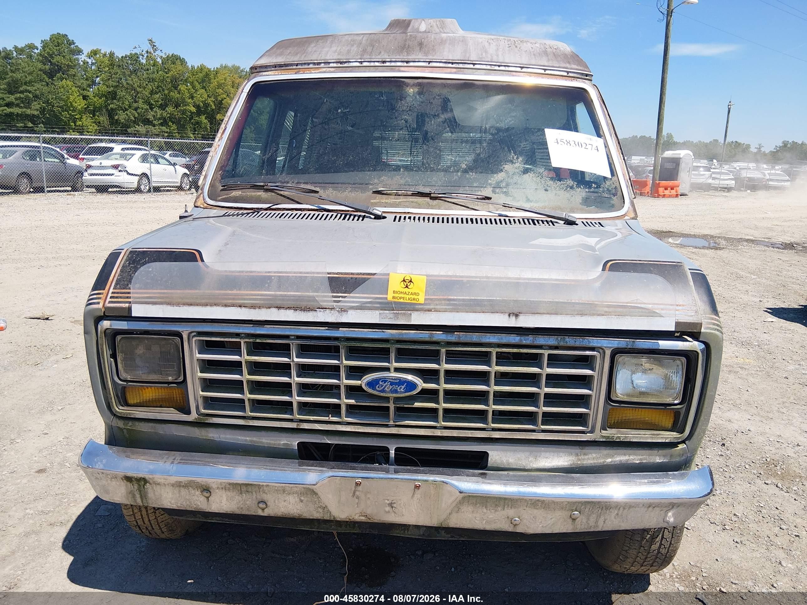 1989 Ford Econoline E150 Van Gray vin: 1FDEE14N0KHB15930