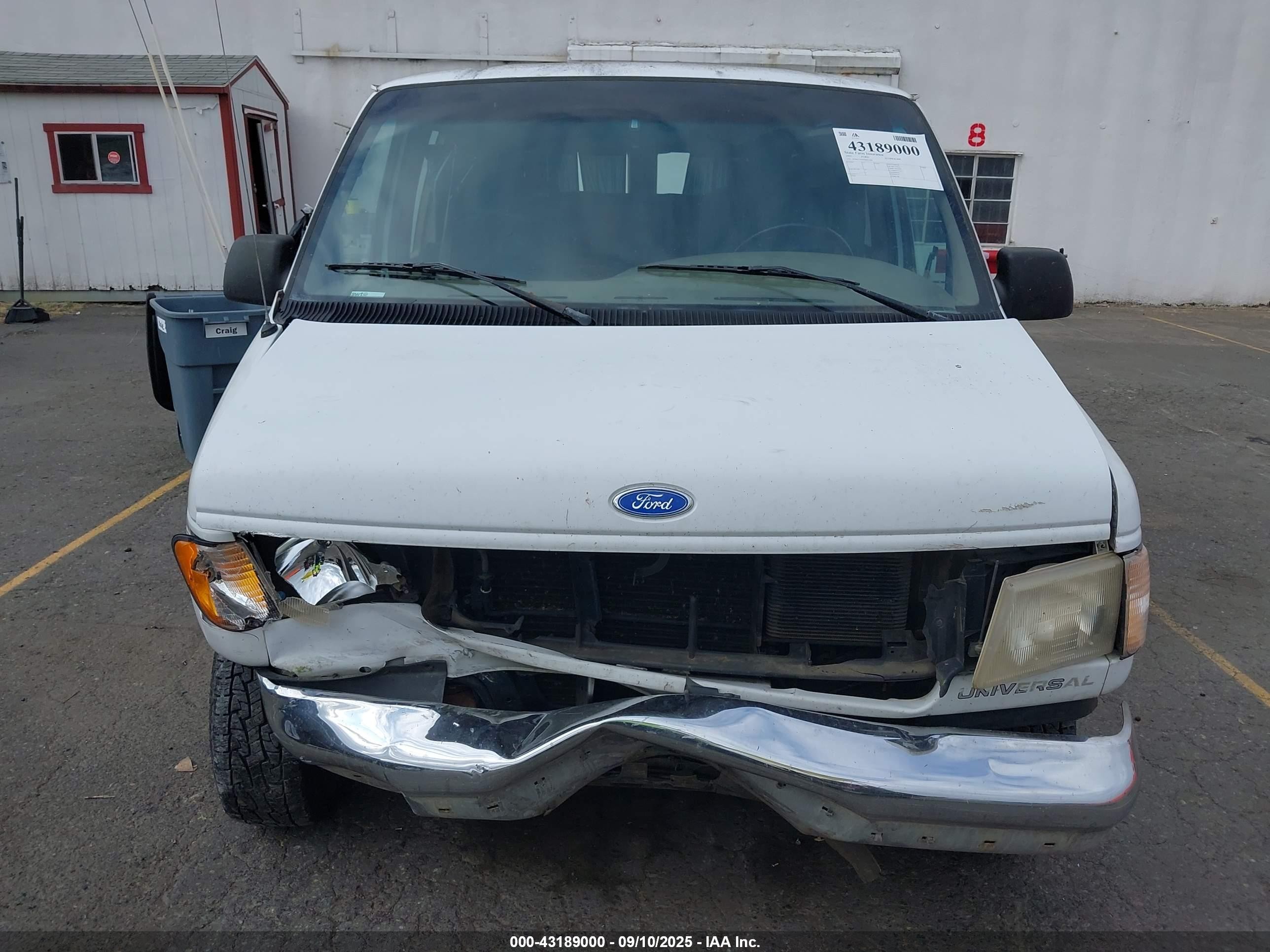 1995 Ford Econoline E150 Van White vin: 1FDEE14N0SHB51469