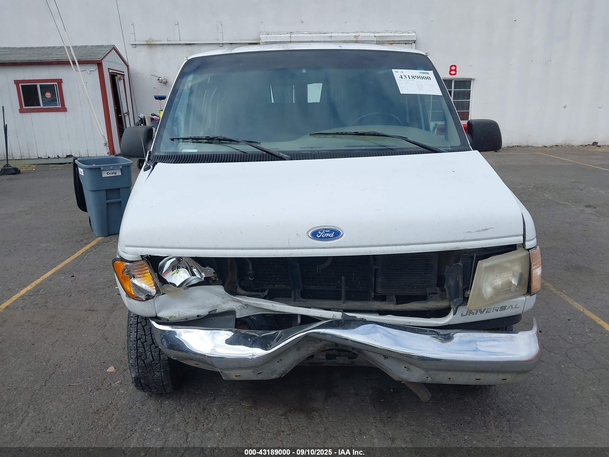 1995 Ford Econoline E150 Van White vin: 1FDEE14N0SHB51469