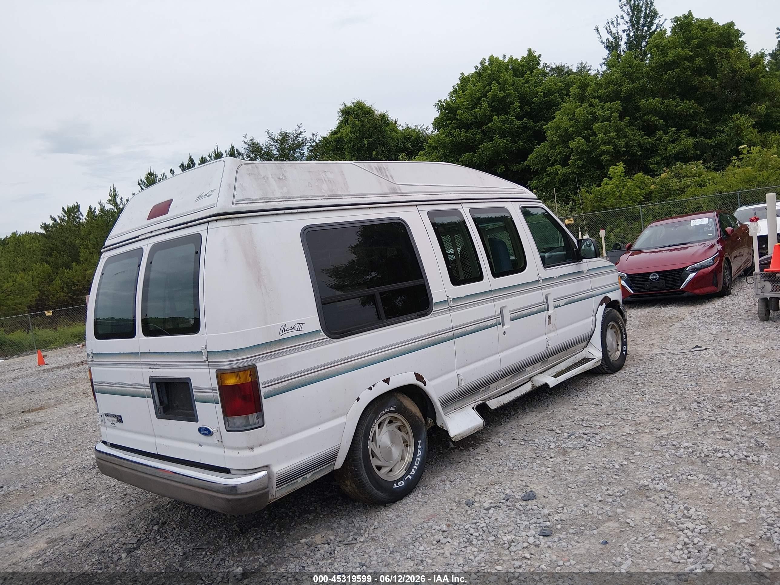 1994 Ford Econoline E150 Van White vin: 1FDEE14N3RHB60709