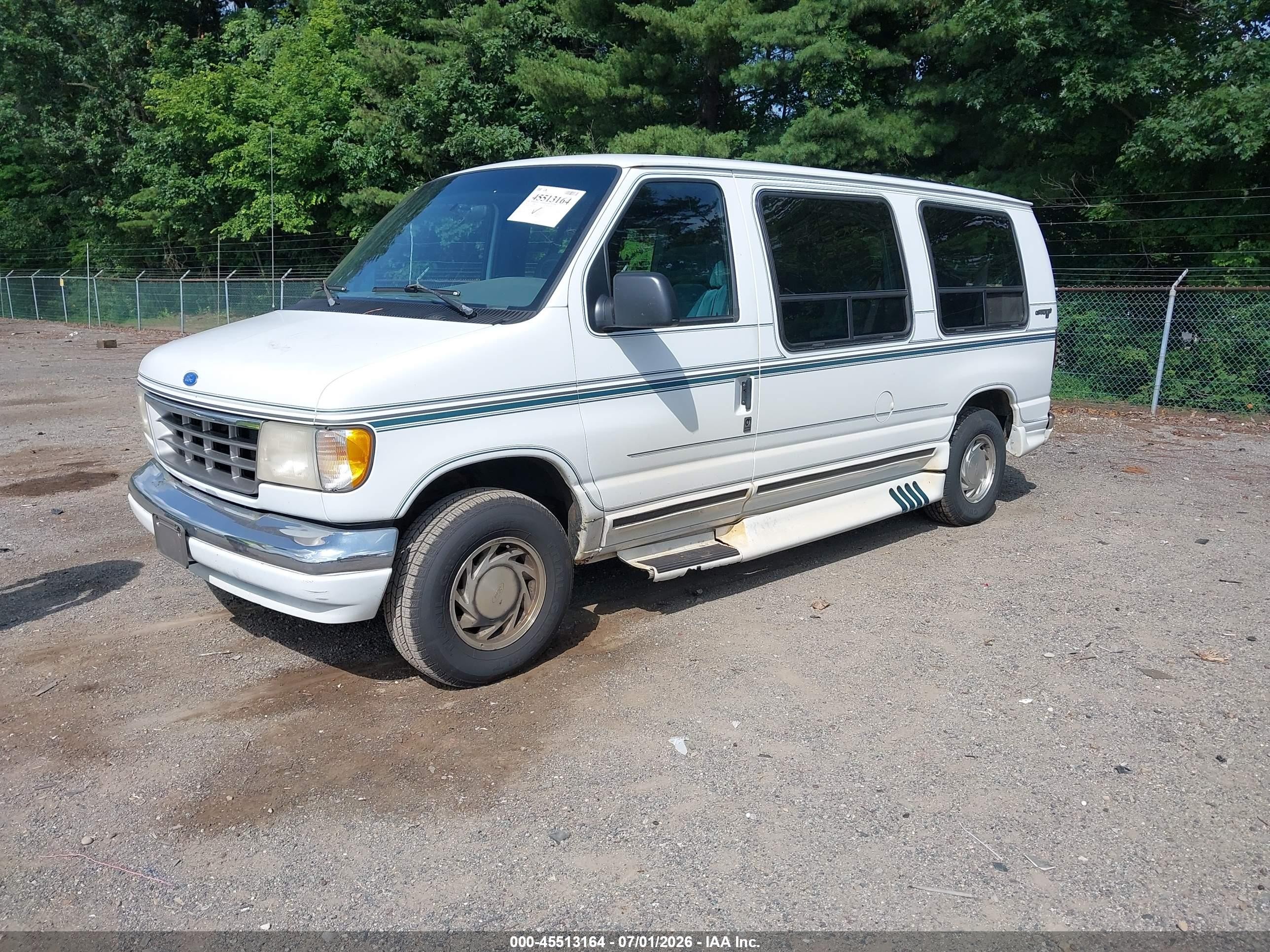 1995 Ford Econoline E150 Van White vin: 1FDEE14N4SHB16417