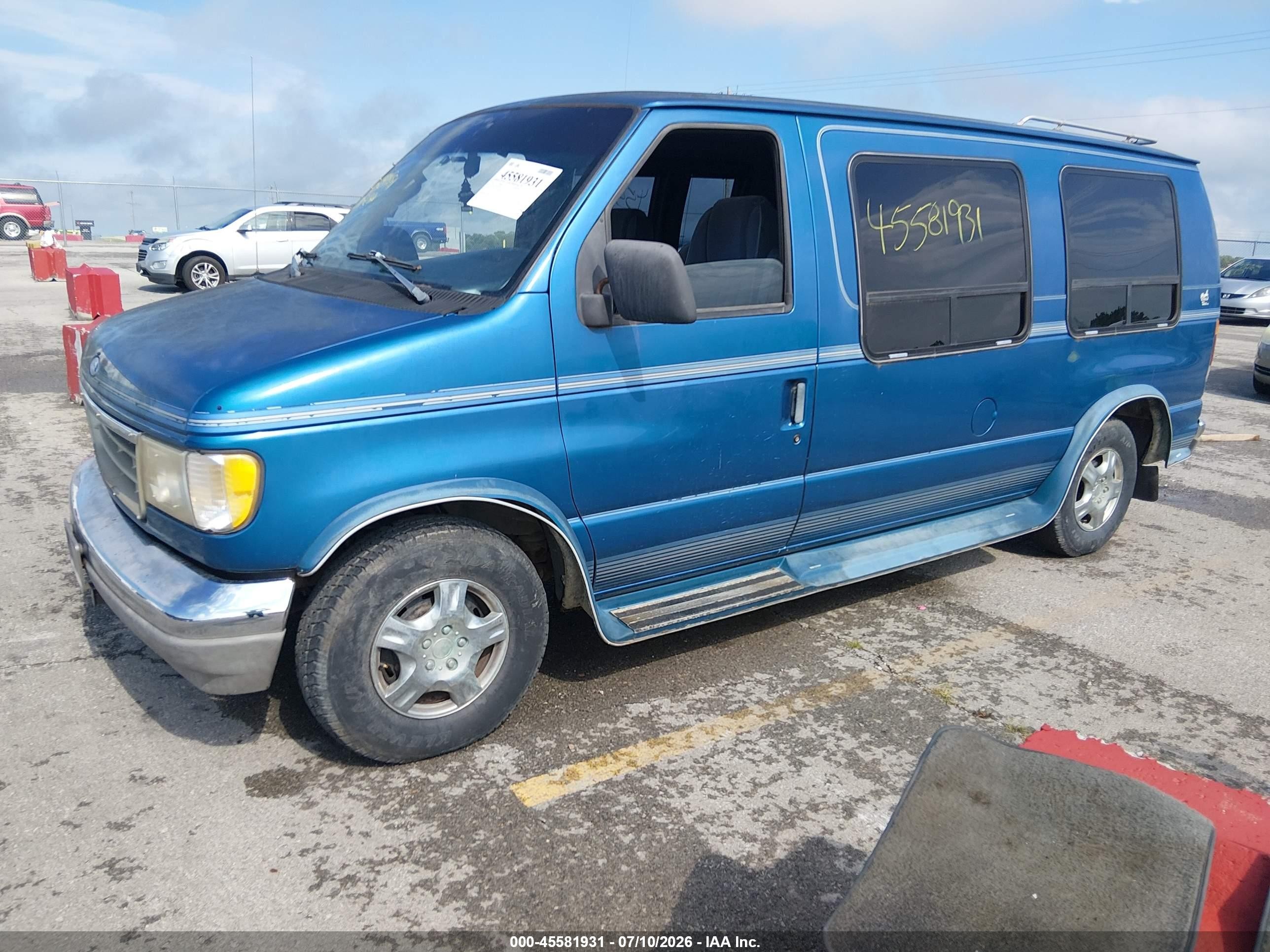 1993 Ford Econoline E150 Van Blue vin: 1FDEE14Y4PHA99796