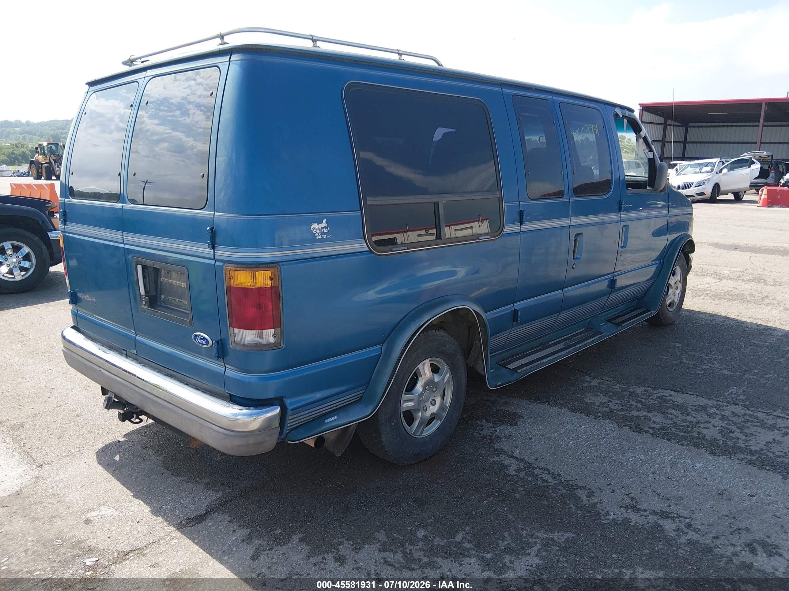 1993 Ford Econoline E150 Van Blue vin: 1FDEE14Y4PHA99796