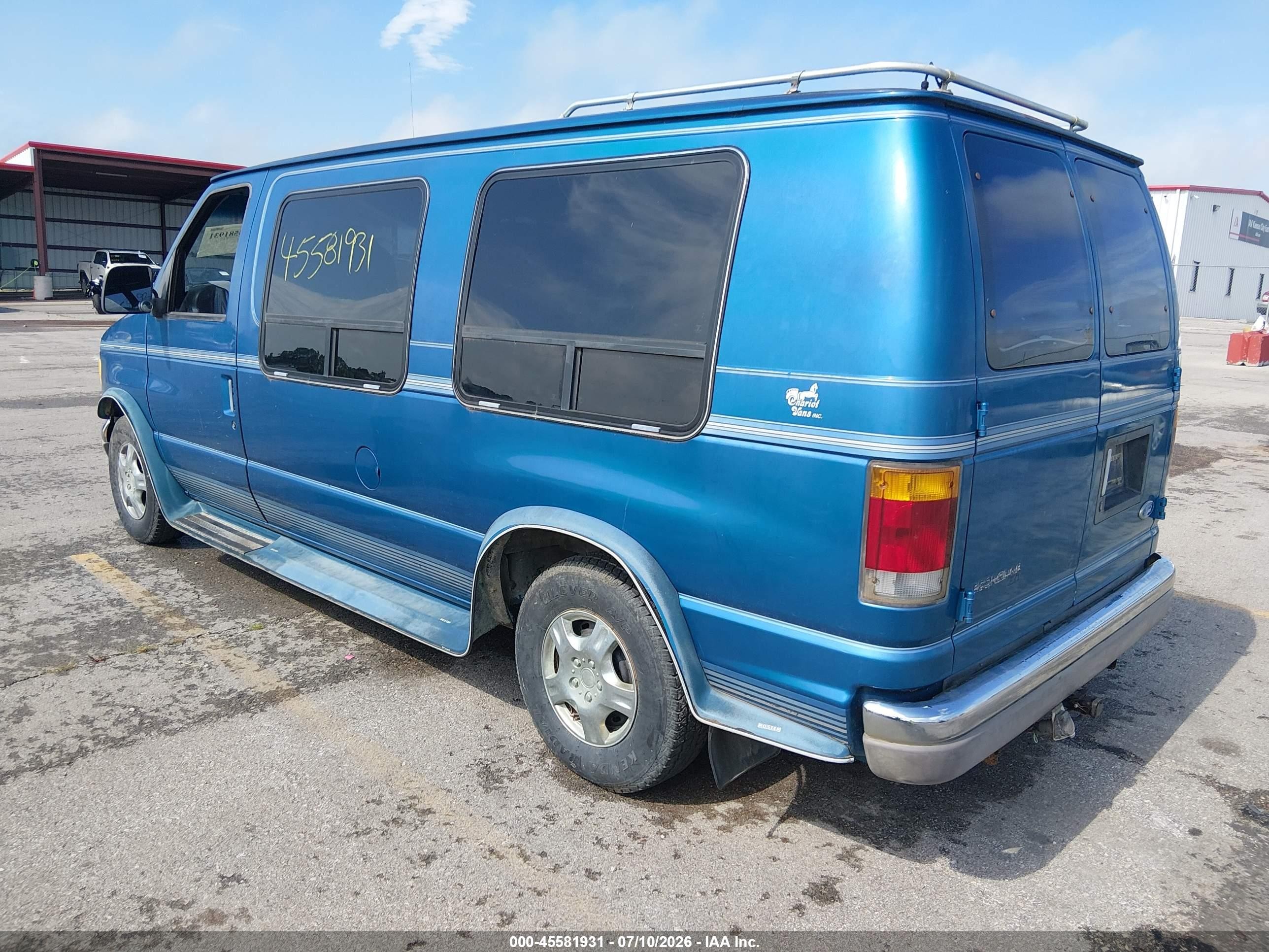 1993 Ford Econoline E150 Van Blue vin: 1FDEE14Y4PHA99796