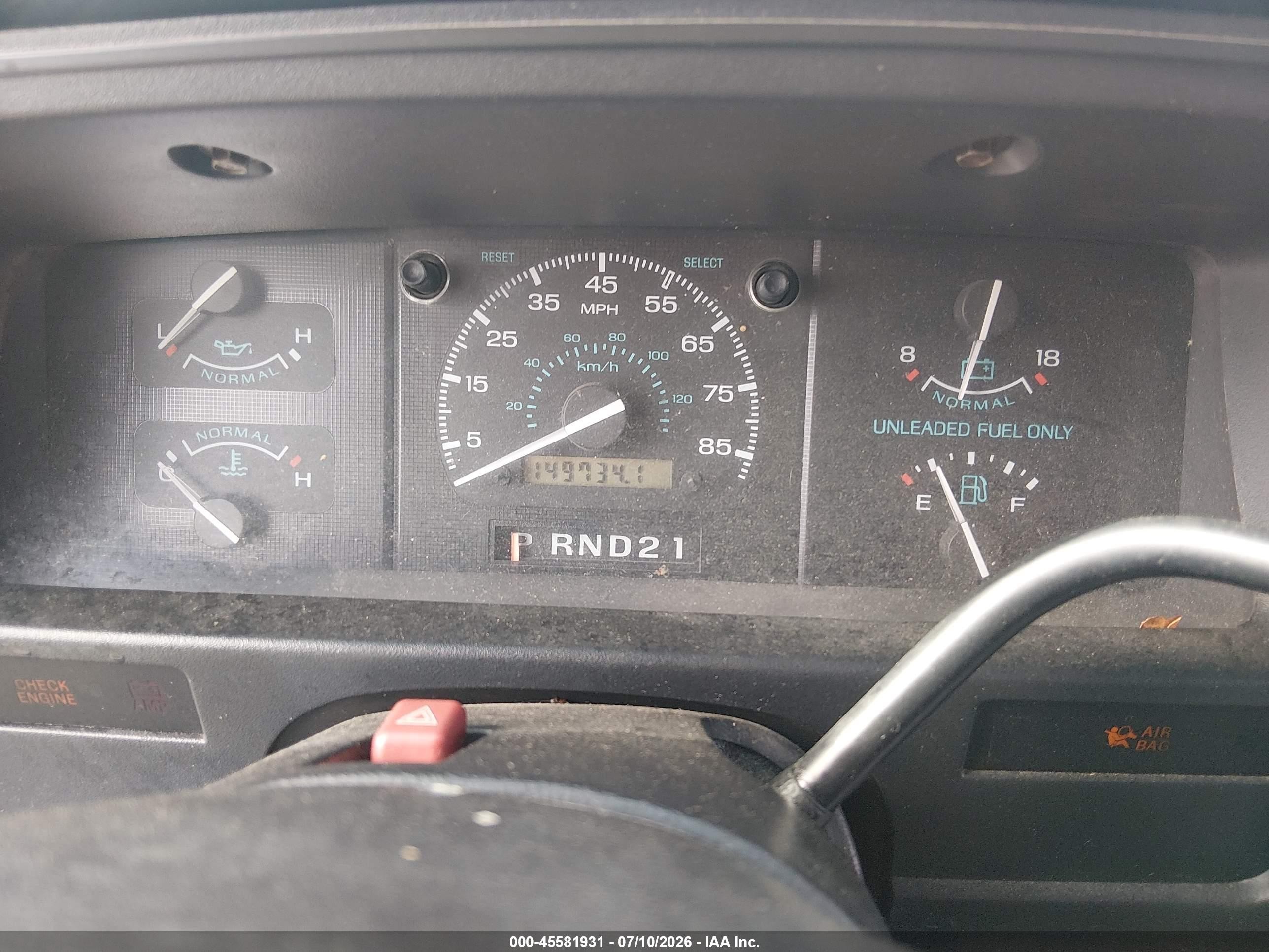 1993 Ford Econoline E150 Van Blue vin: 1FDEE14Y4PHA99796