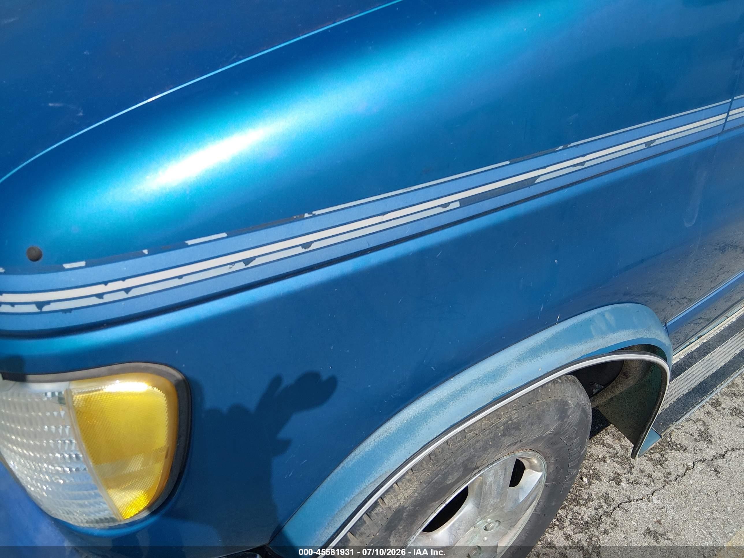 1993 Ford Econoline E150 Van Blue vin: 1FDEE14Y4PHA99796