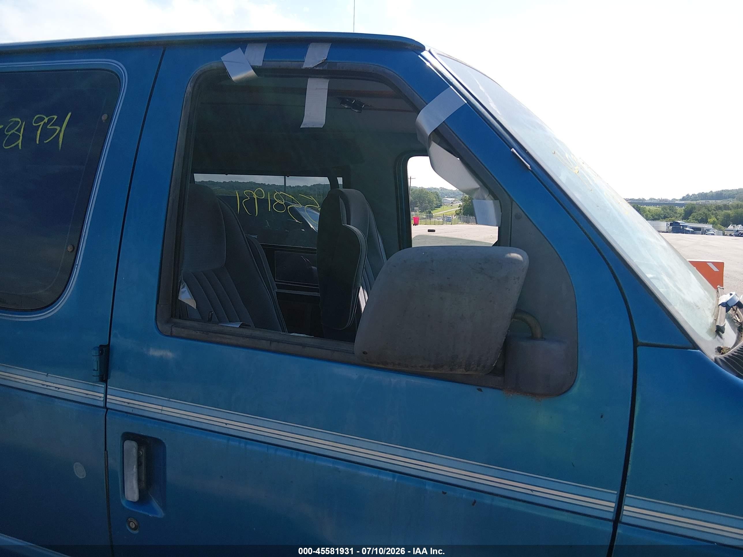 1993 Ford Econoline E150 Van Blue vin: 1FDEE14Y4PHA99796