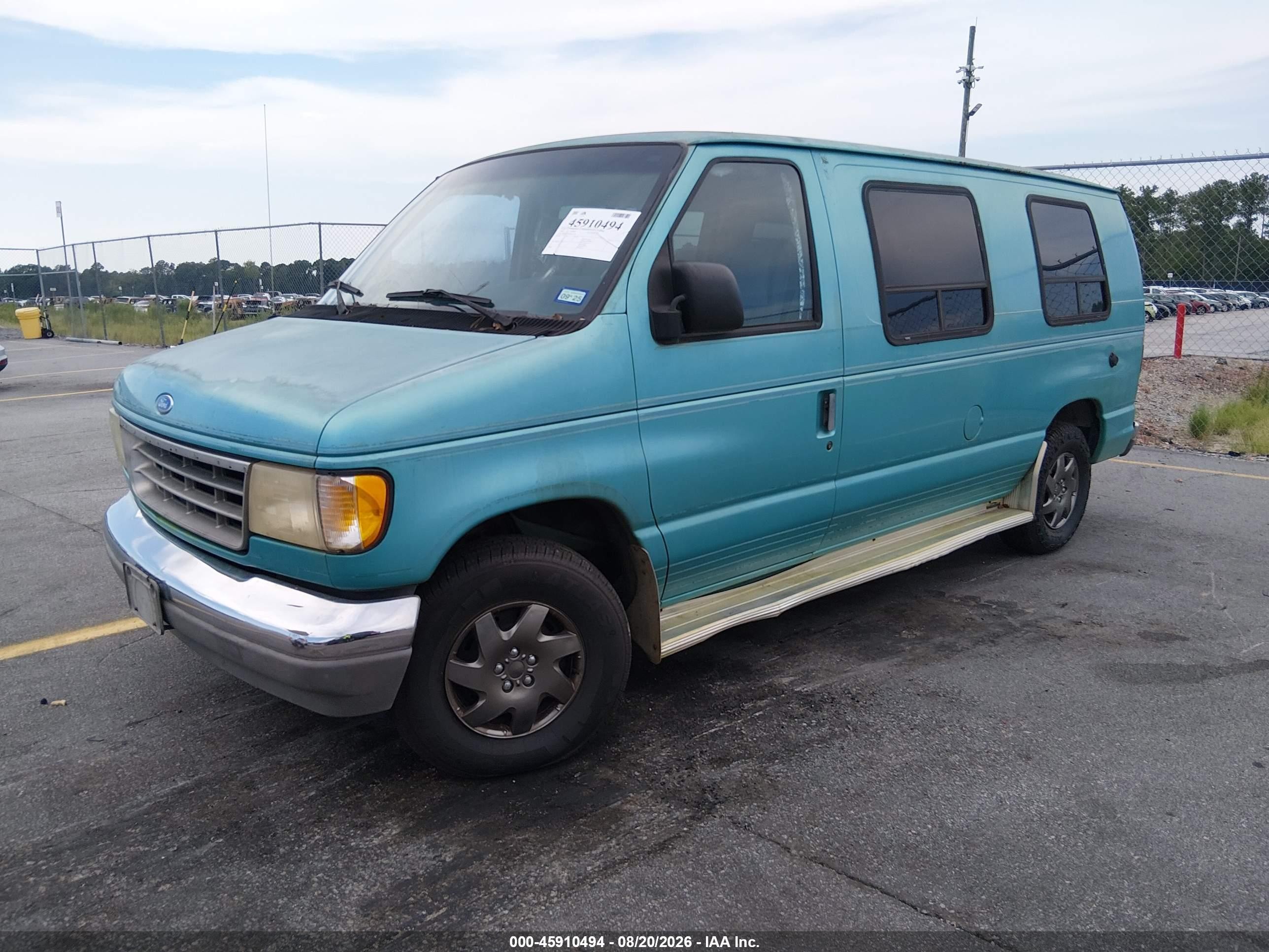 1994 Ford Econoline E150 Van Turquoise vin: 1FDEE14Y5RHA11678