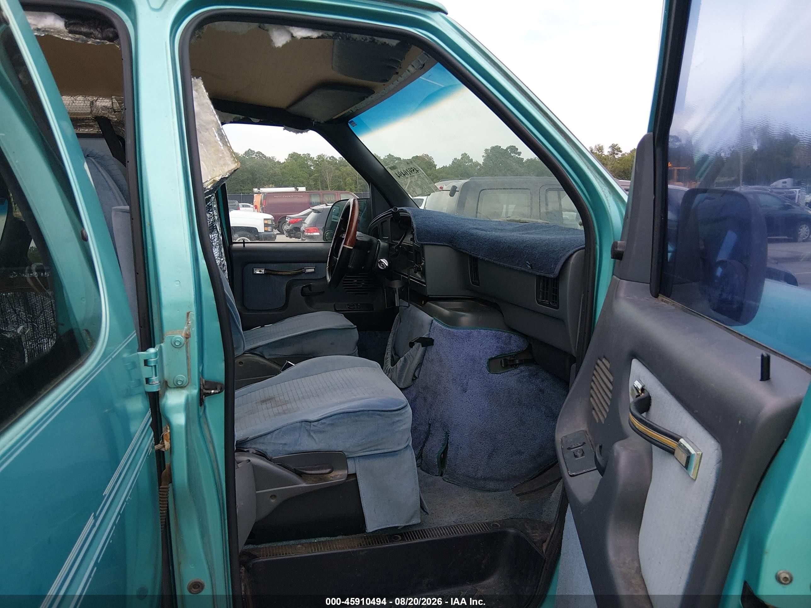1994 Ford Econoline E150 Van Turquoise vin: 1FDEE14Y5RHA11678