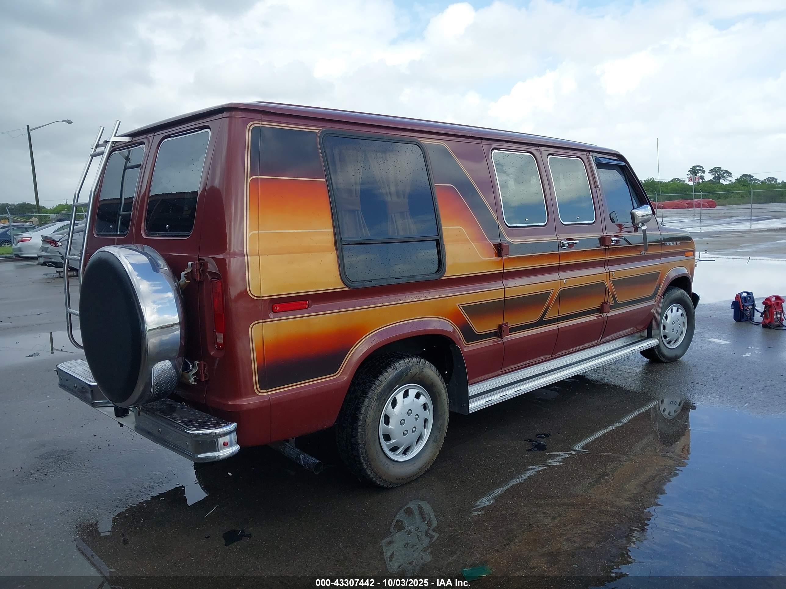 1984 Ford Econoline E150 Van Burgundy vin: 1FDEE14Y8EHA14827
