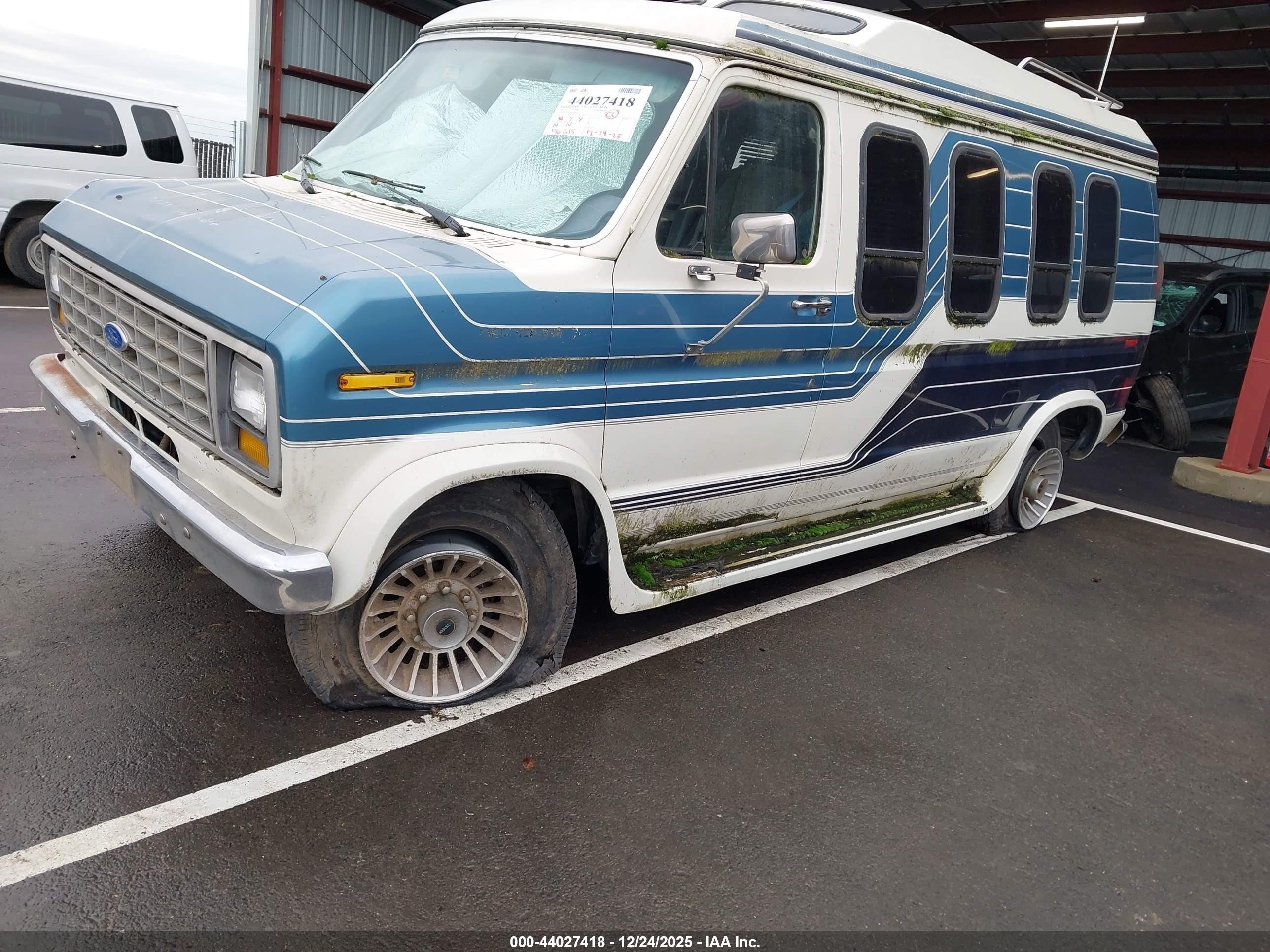 1987 Ford Econoline E350 Van White vin: 1FDJE34LXHHB42702