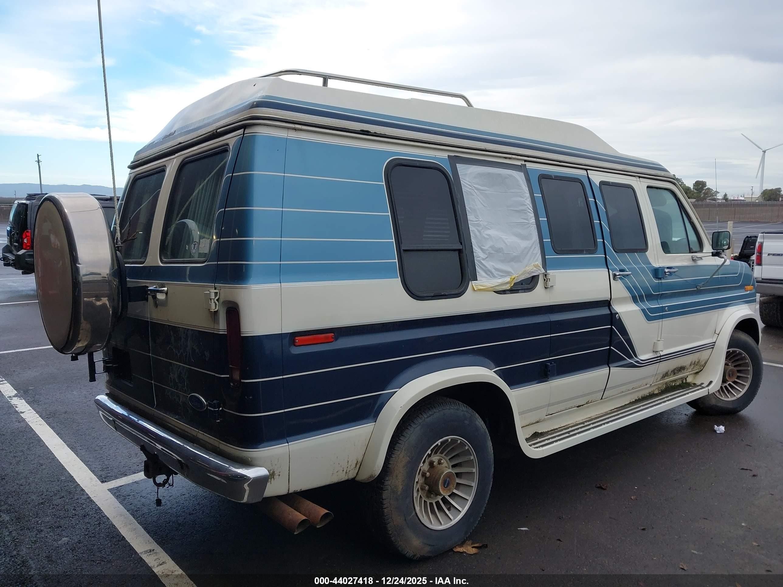 1987 Ford Econoline E350 Van White vin: 1FDJE34LXHHB42702