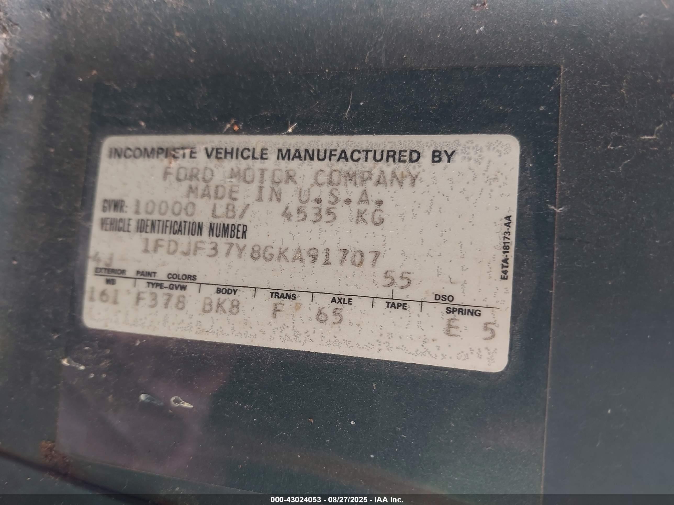 1986 Ford F350   Red vin: 1FDJF37Y8GKA91707