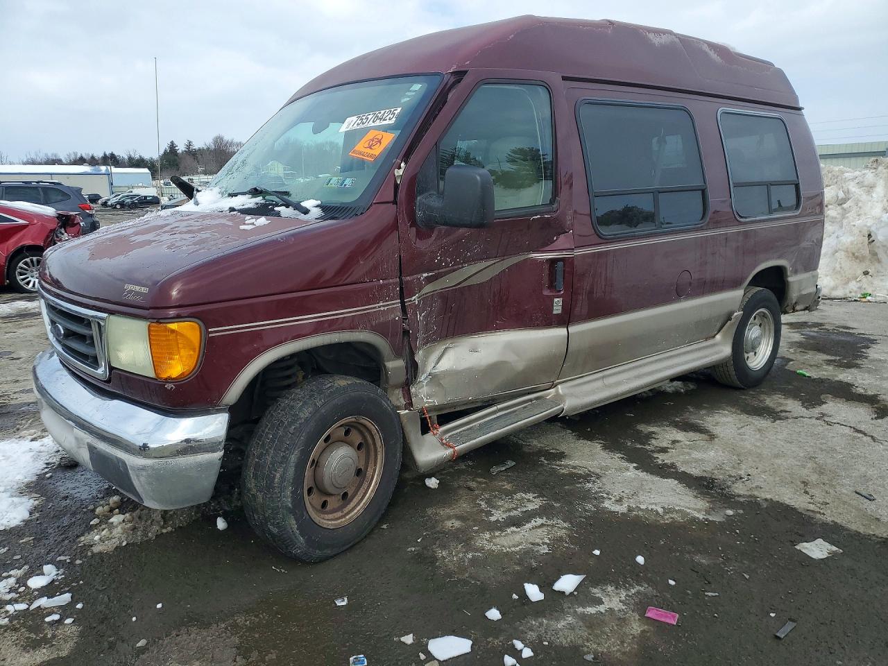 2004 Ford Econoline E250 Van Maroon vin: 1FDNE24L74HA27335