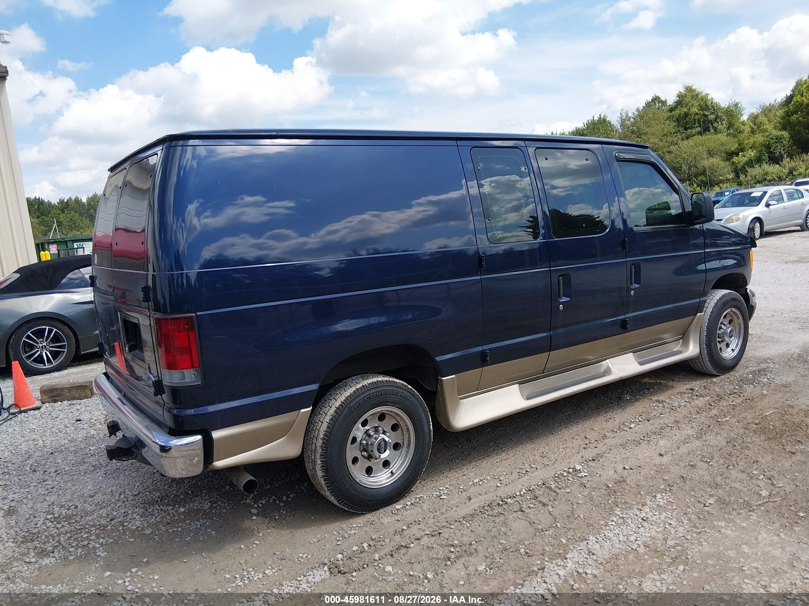 2005 Ford E-250 Recreational Blue vin: 1FDNE24L75HA40815