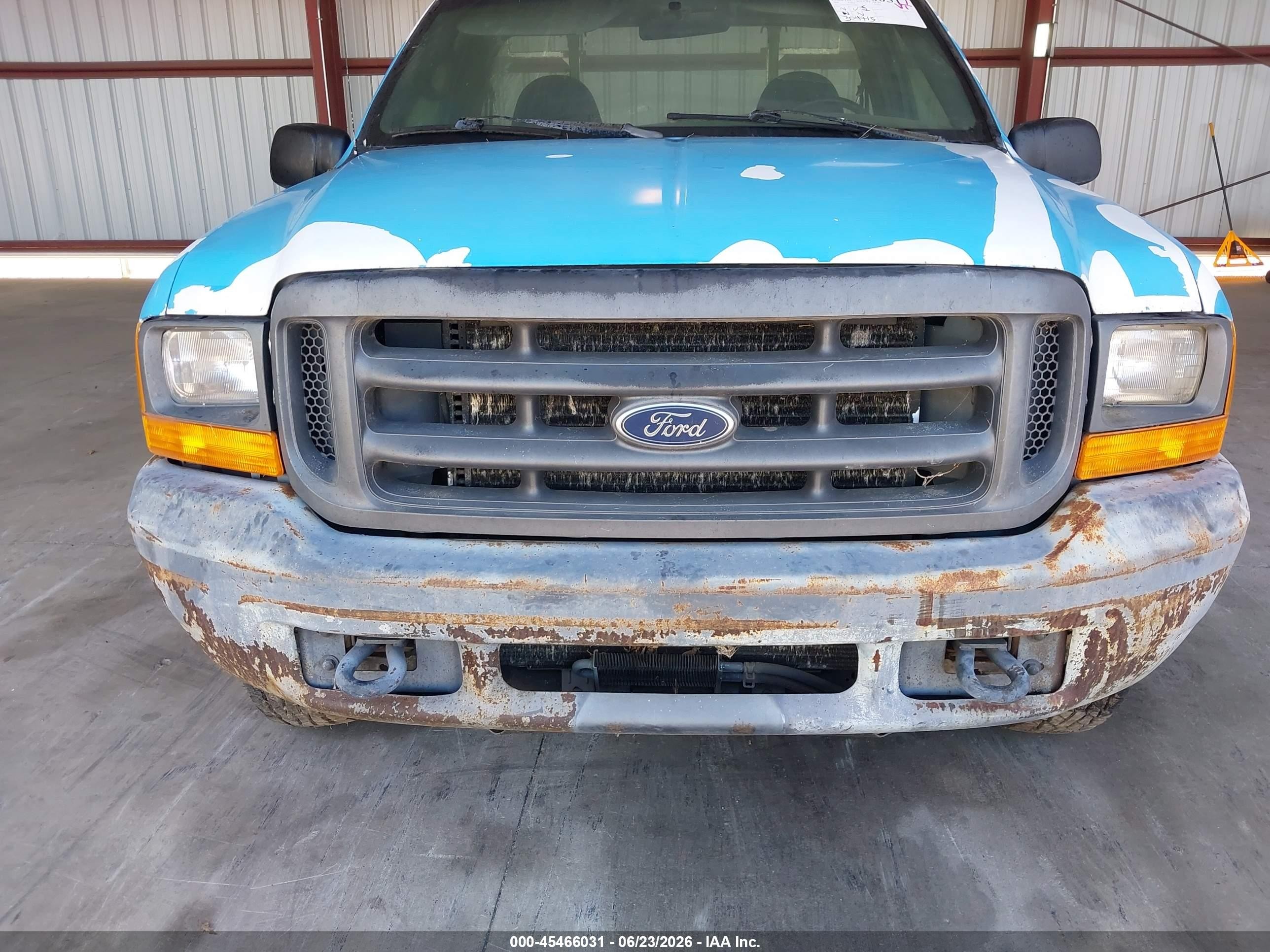 2000 Ford F-250 Lariat/xl/xlt Turquoise vin: 1FDNF20S6YEC04877