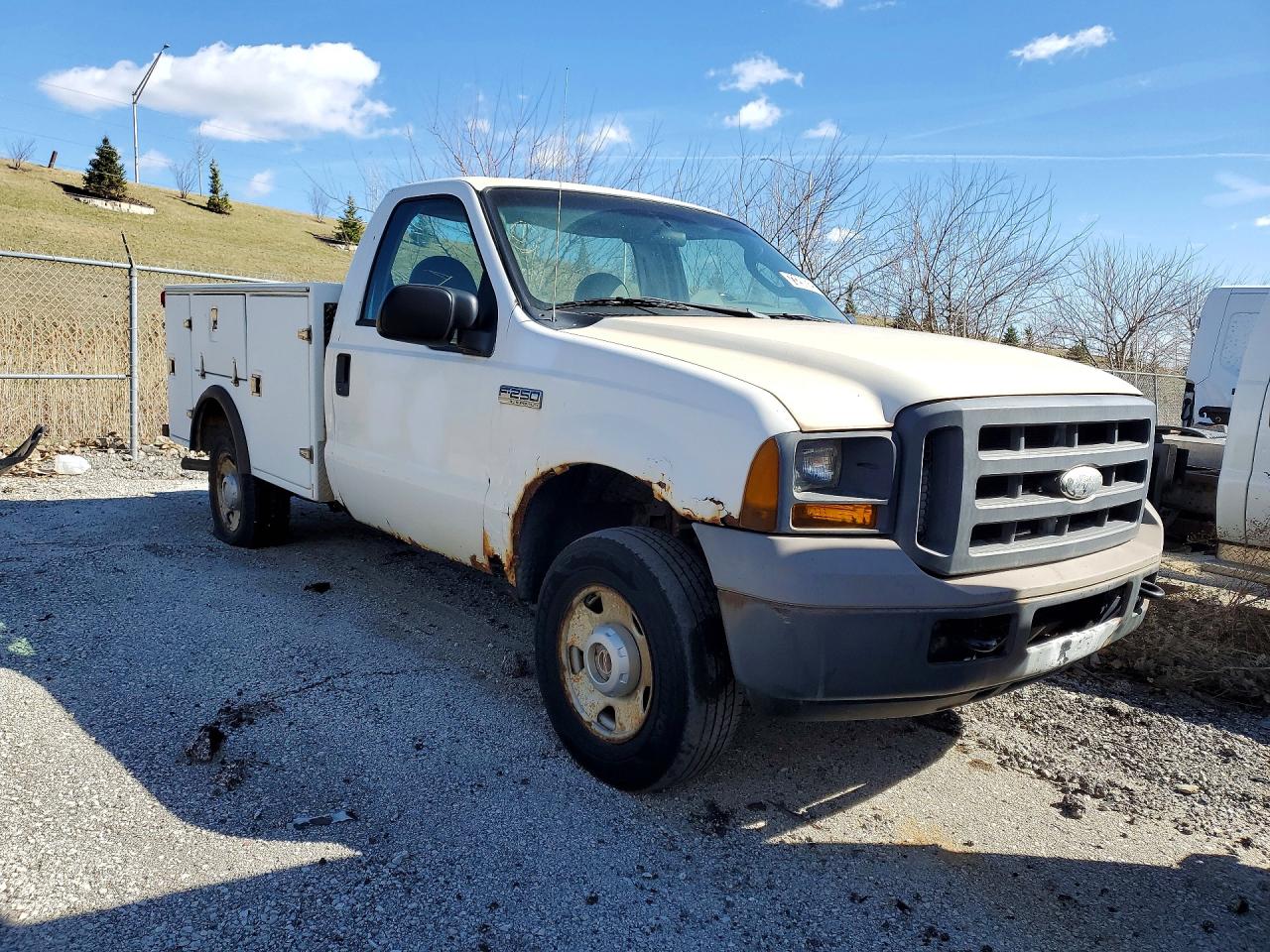 2005 Ford F250 Super Duty White vin: 1FDNF21525EB92795