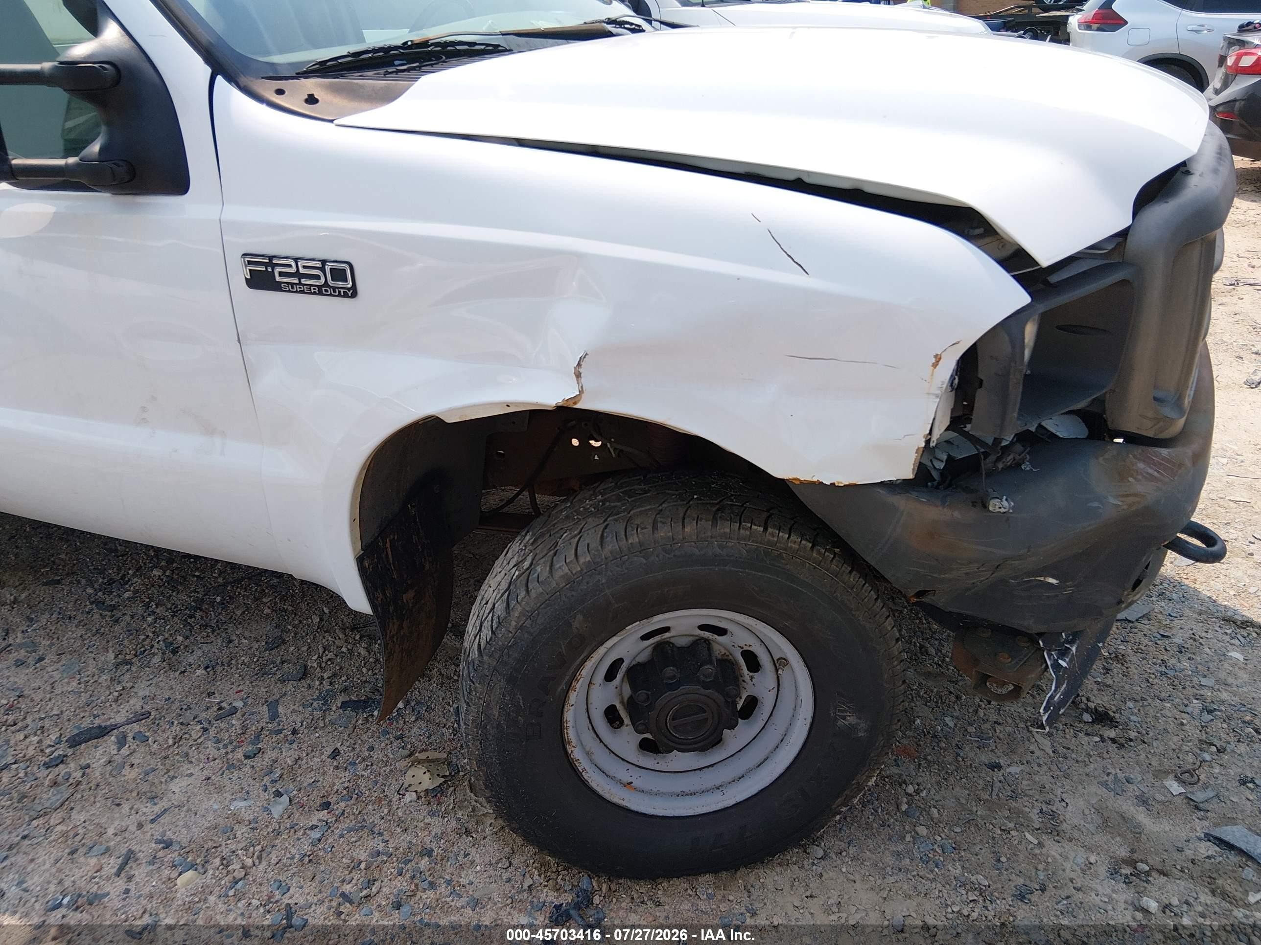 2003 Ford F-250 Xl/xlt Белый vin: 1FDNF21L33EC08644