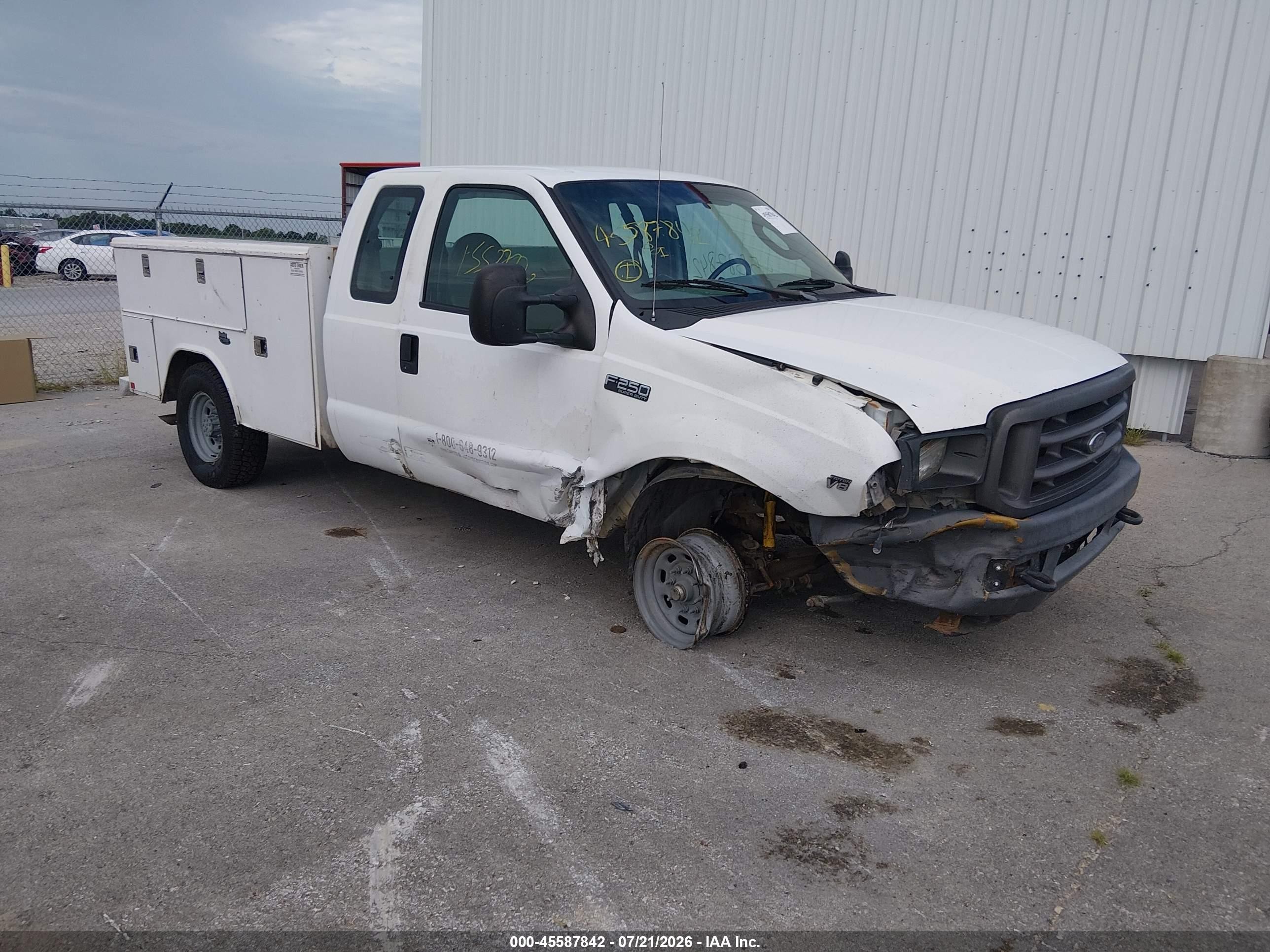 2004 Ford F-250 Lariat/xl/xlt White vin: 1FDNX20L84ED40895