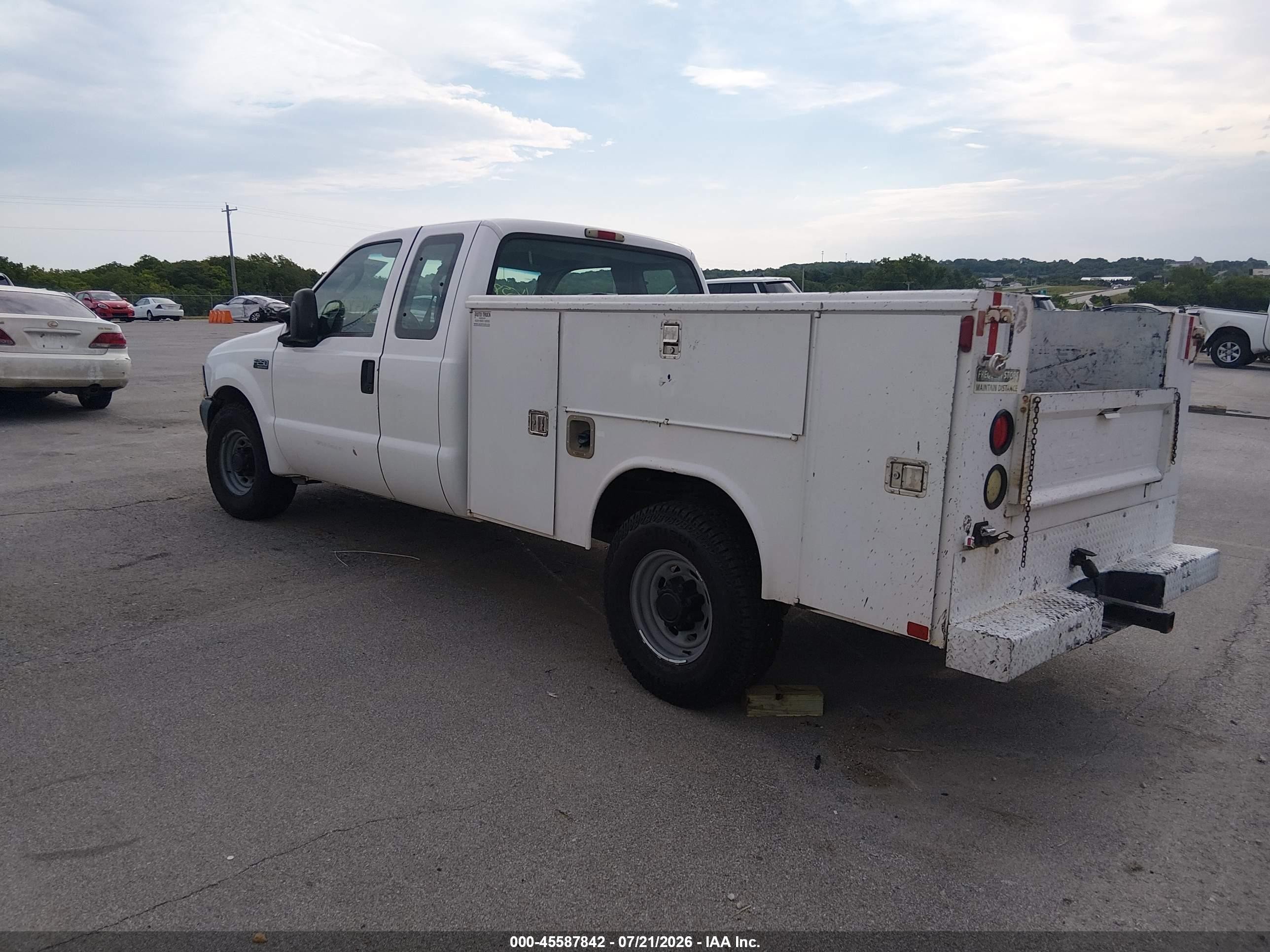 2004 Ford F-250 Lariat/xl/xlt White vin: 1FDNX20L84ED40895