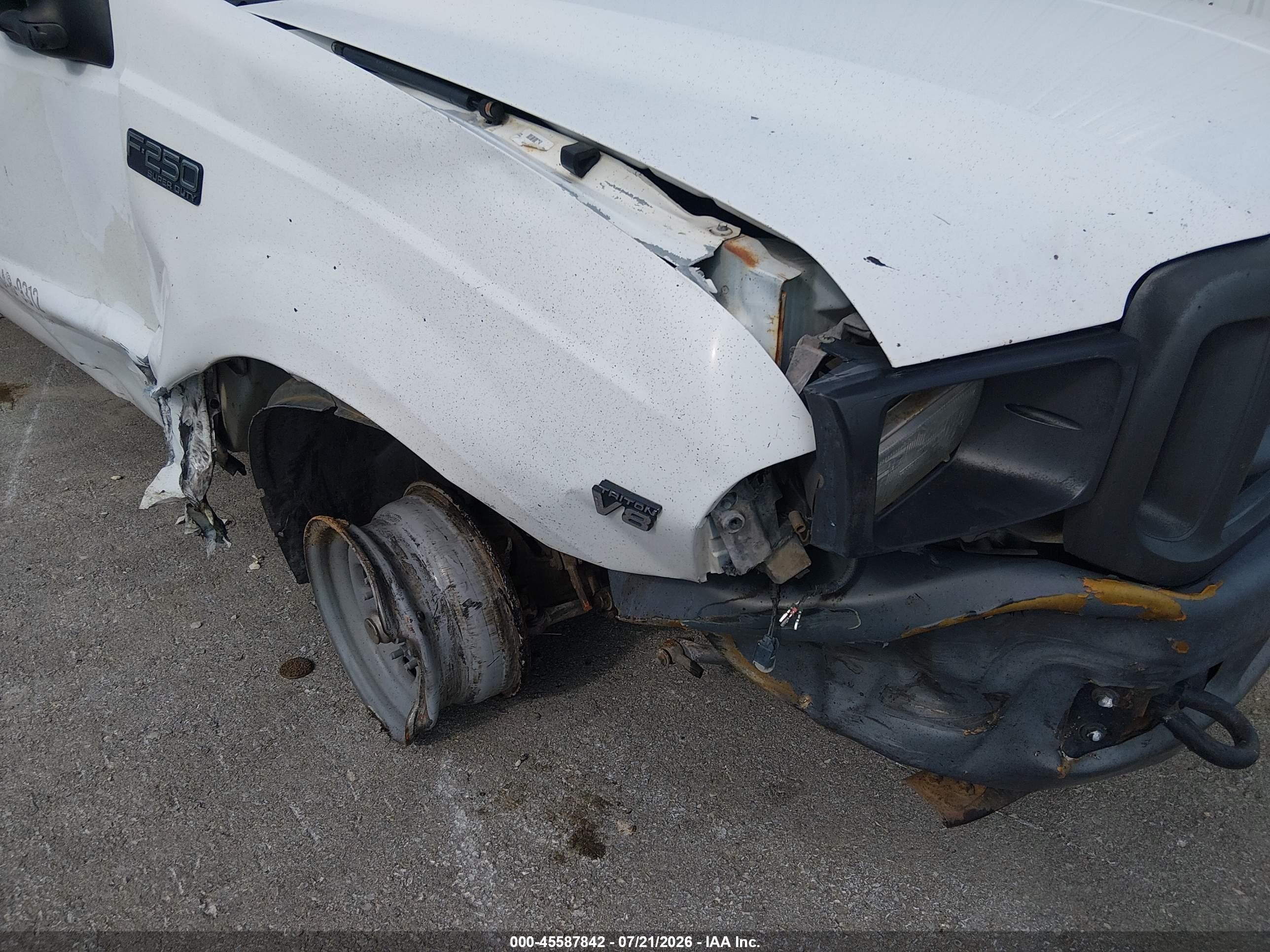 2004 Ford F-250 Lariat/xl/xlt White vin: 1FDNX20L84ED40895