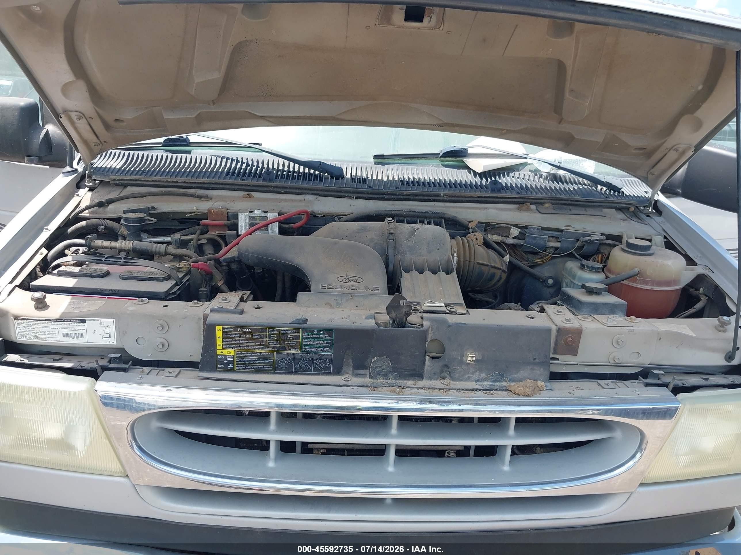 2002 Ford E-250 Commercial/recreational Gray vin: 1FDPE24L62HB44653
