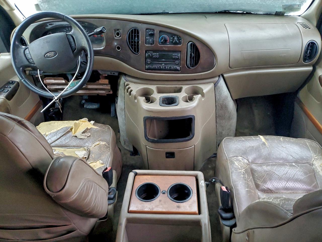 2004 Ford Econoline E150 Van Желто-коричневый vin: 1FDRE14L14HB41620