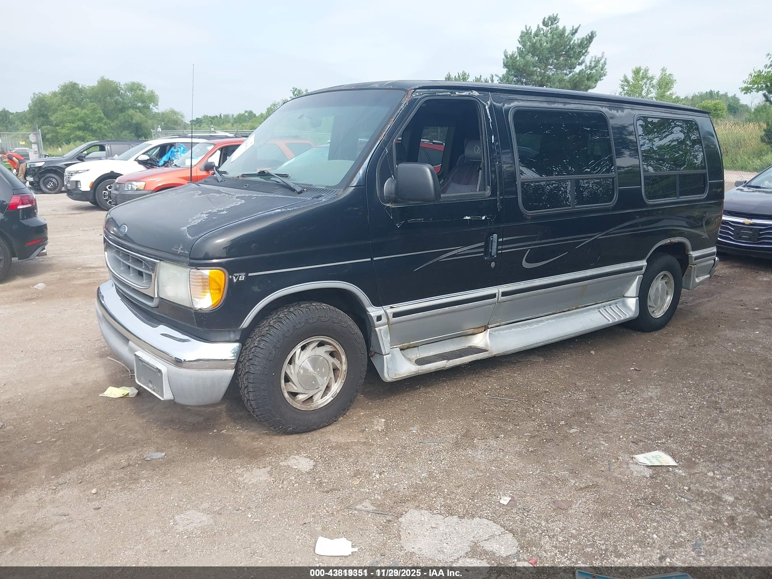 2002 Ford E-150 Commercial/recreational Black vin: 1FDRE14L22HB64563