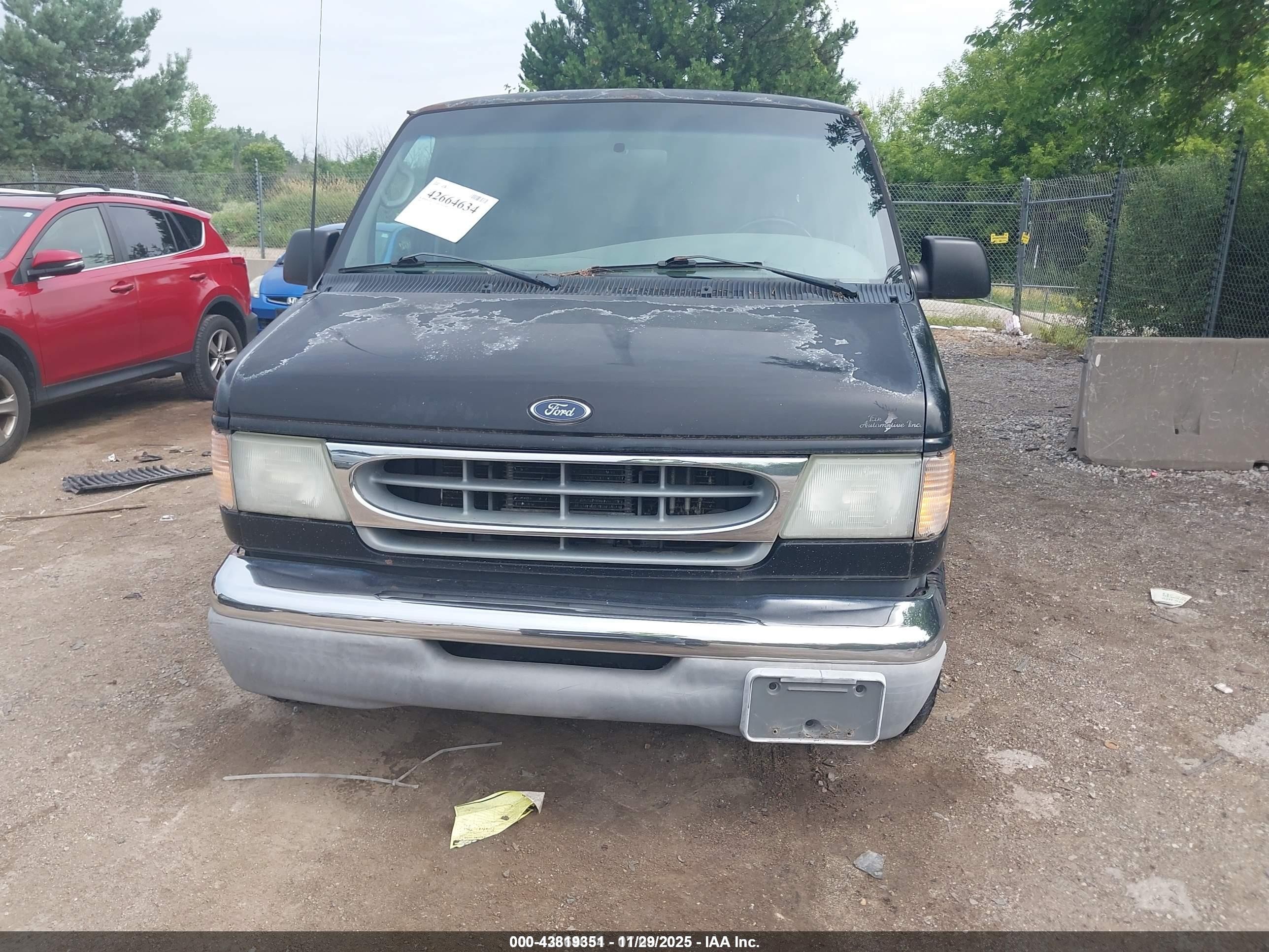 2002 Ford E-150 Commercial/recreational Black vin: 1FDRE14L22HB64563