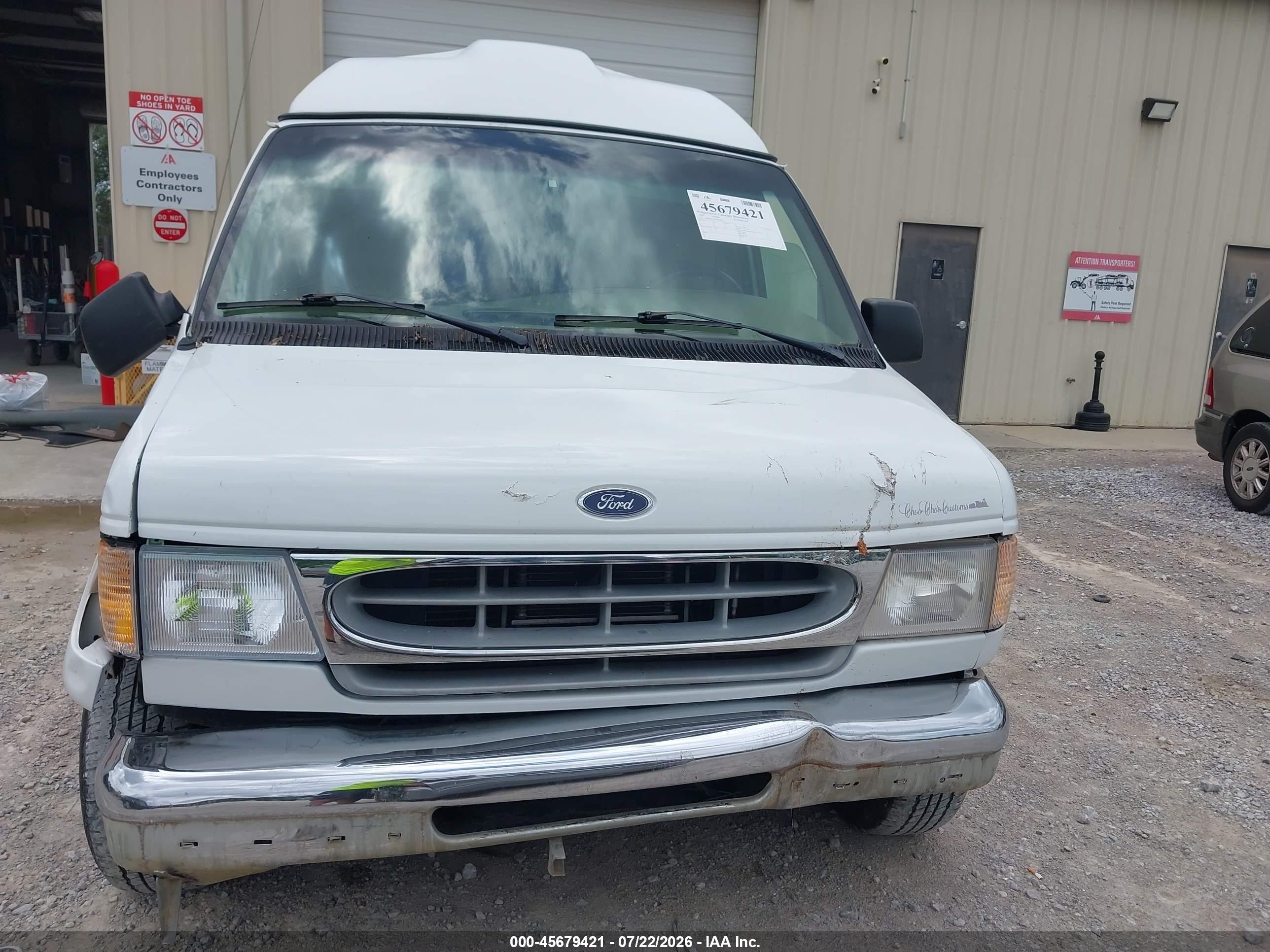 1998 Ford Econoline Recreational White vin: 1FDRE14L4WHB20862