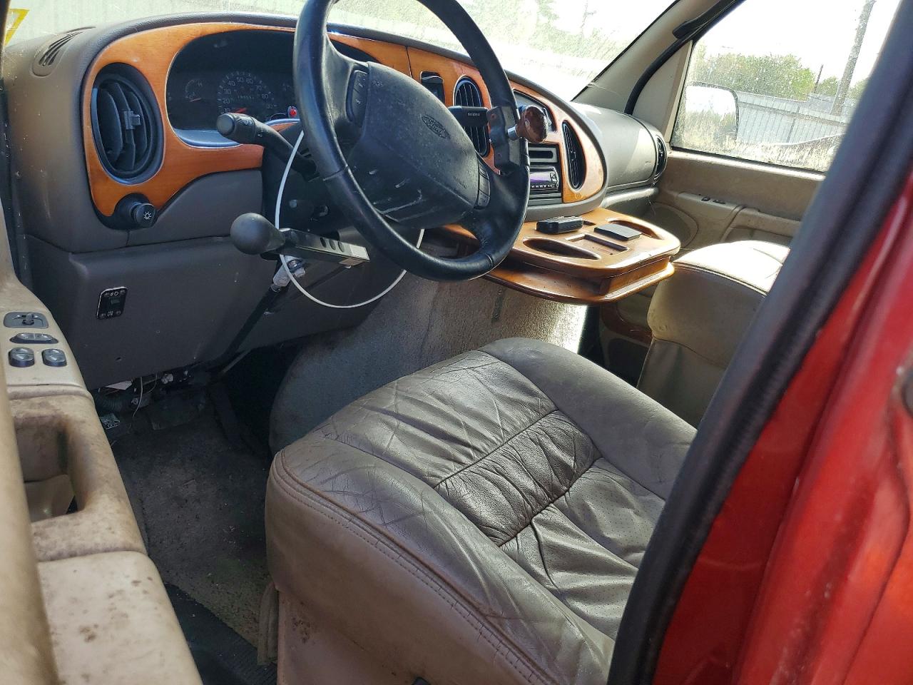 1999 Ford Econoline E150 Van Maroon vin: 1FDRE14W0XHB73084