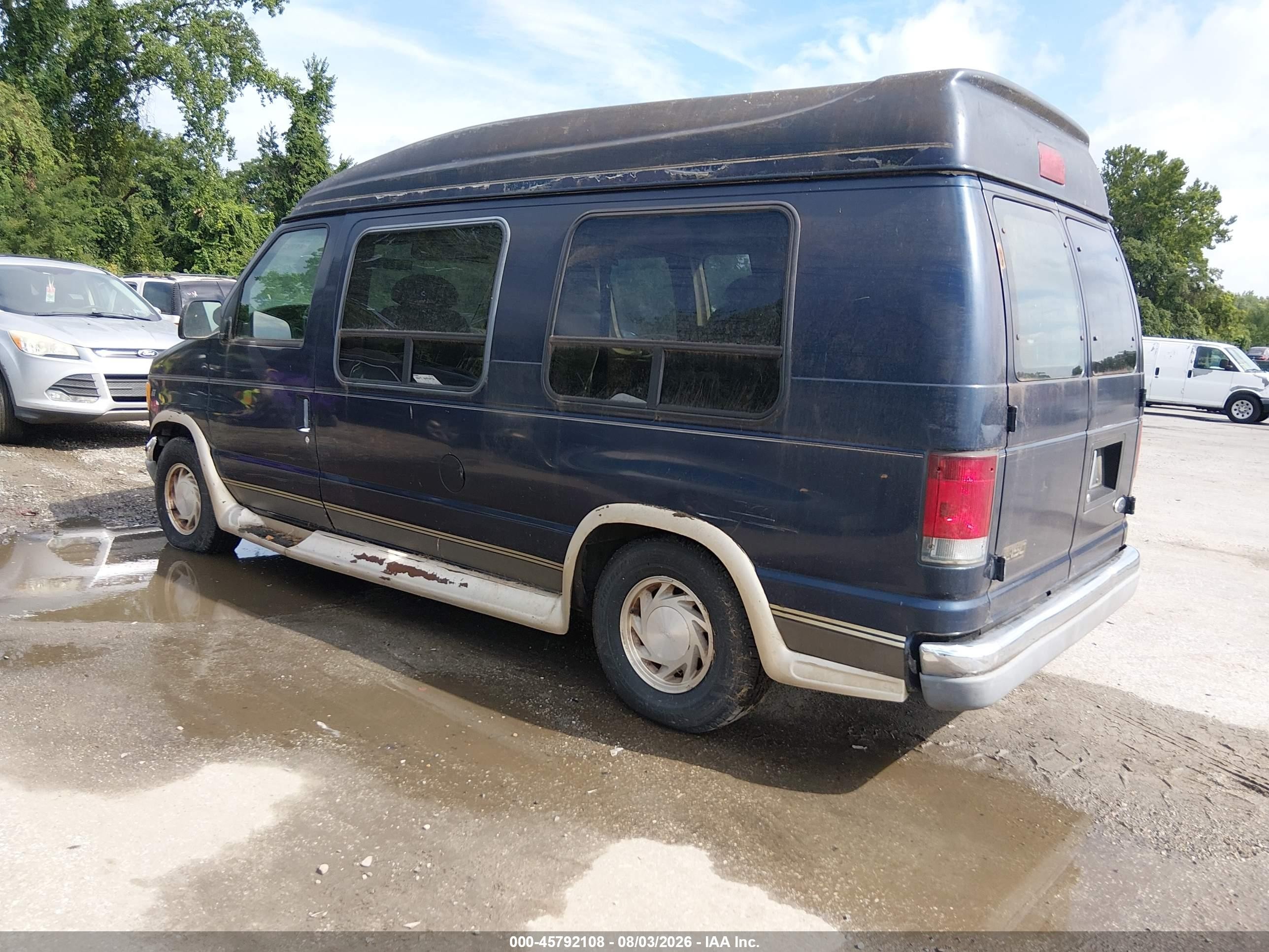 2002 Ford E-150 Commercial/recreational Синий vin: 1FDRE14W62HA20444