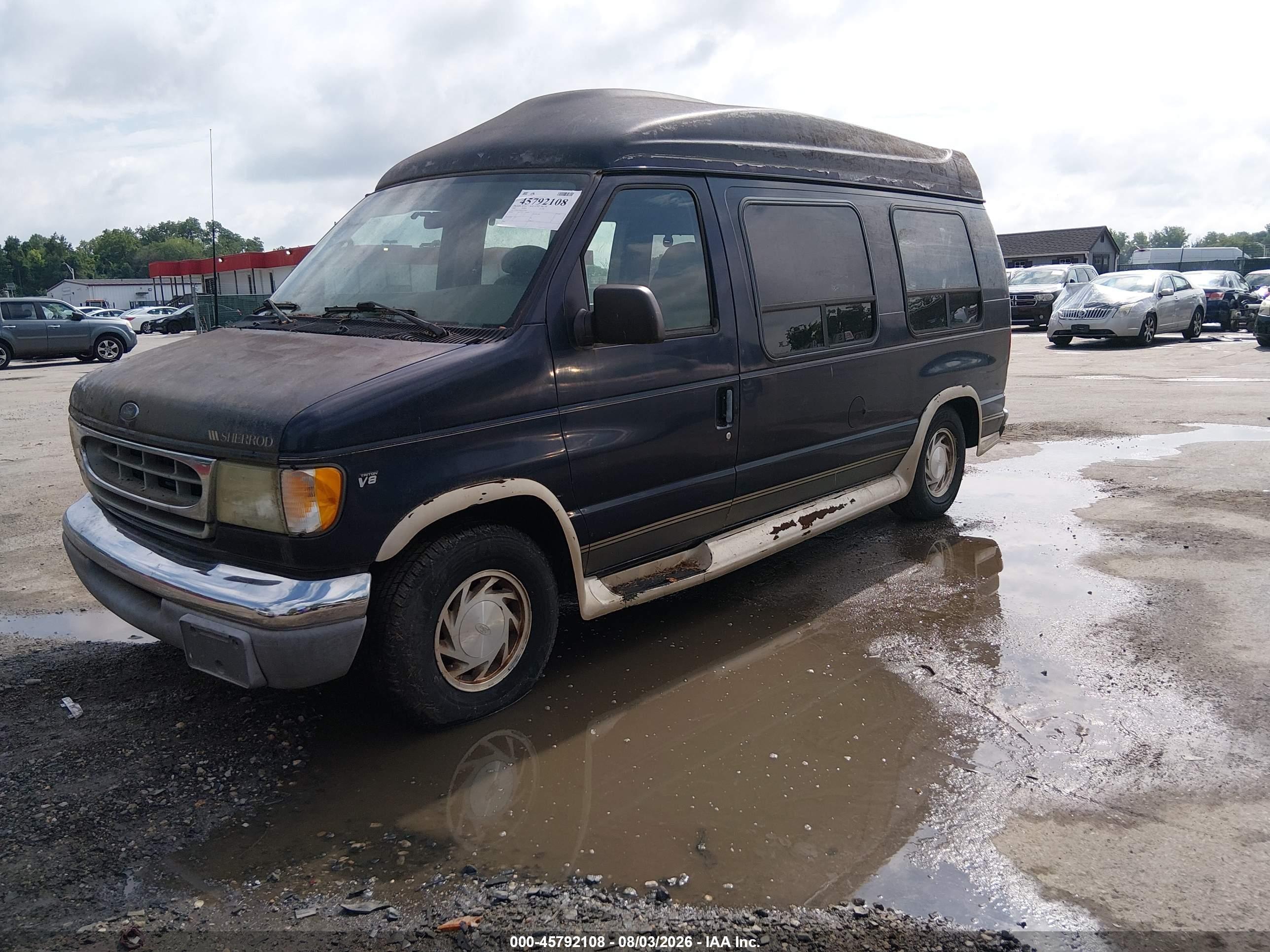 2002 Ford E-150 Commercial/recreational Синий vin: 1FDRE14W62HA20444