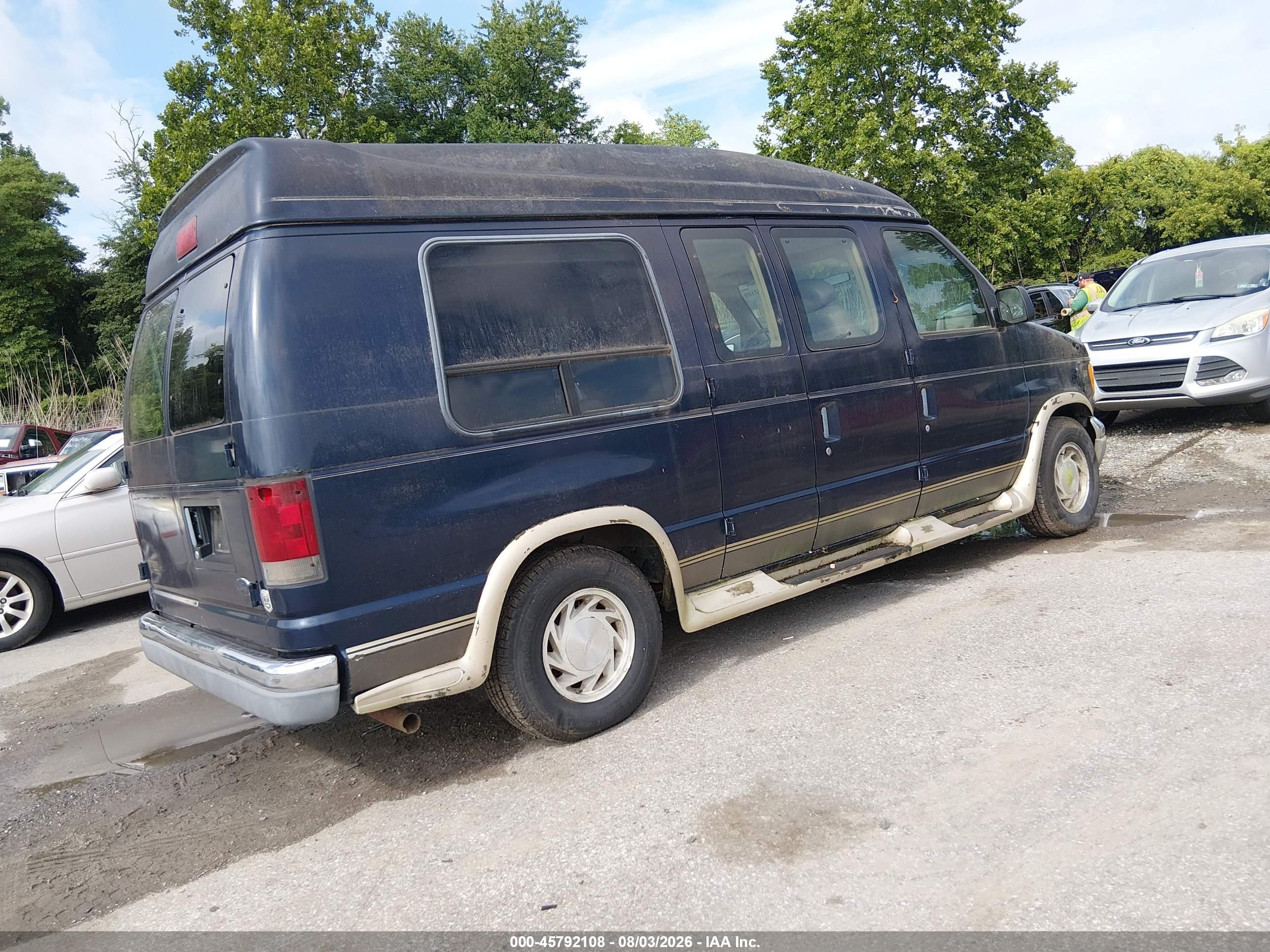 2002 Ford E-150 Commercial/recreational Синий vin: 1FDRE14W62HA20444