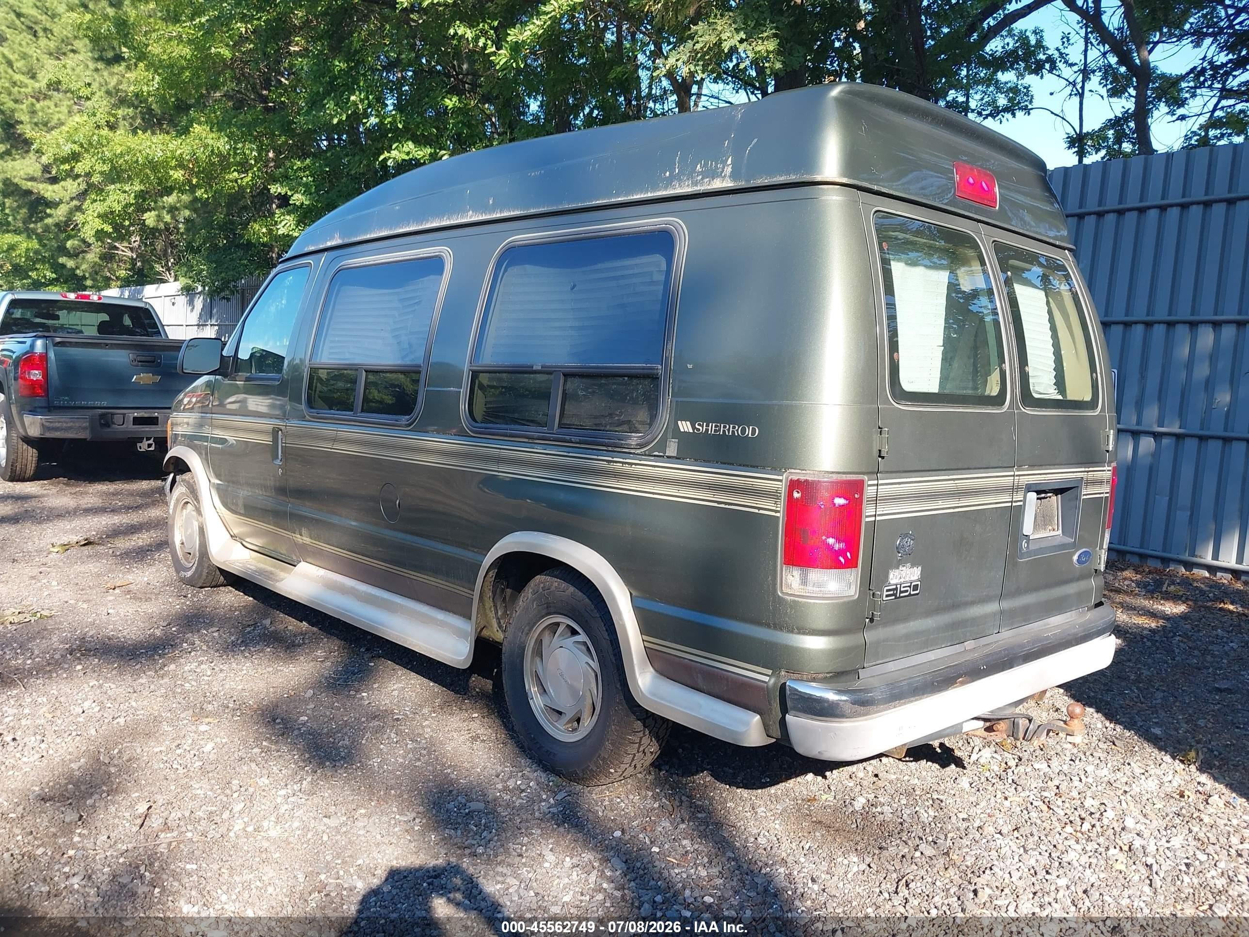 2002 Ford E-150 Commercial/recreational Green vin: 1FDRE14W62HB76970