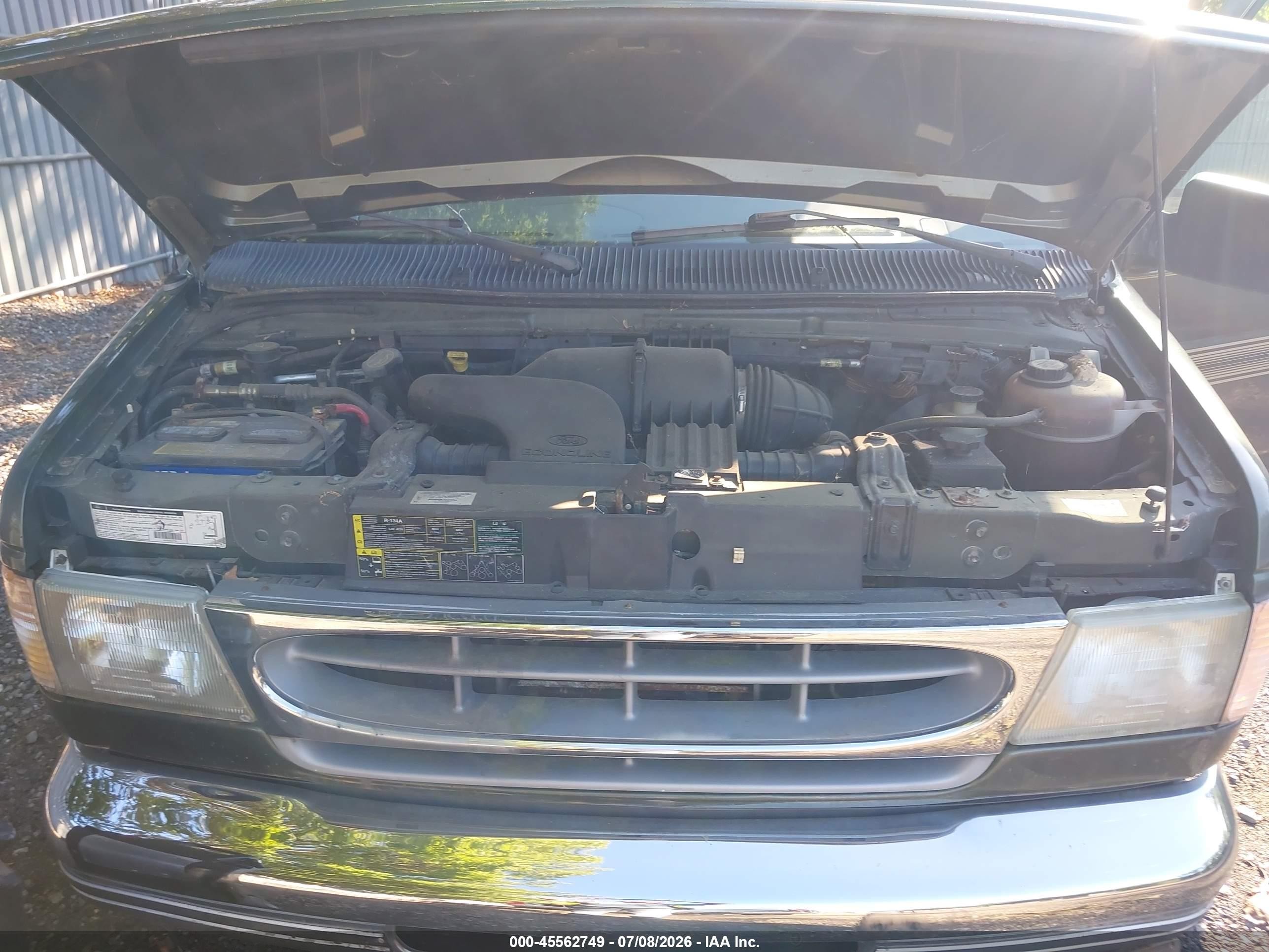 2002 Ford E-150 Commercial/recreational Green vin: 1FDRE14W62HB76970