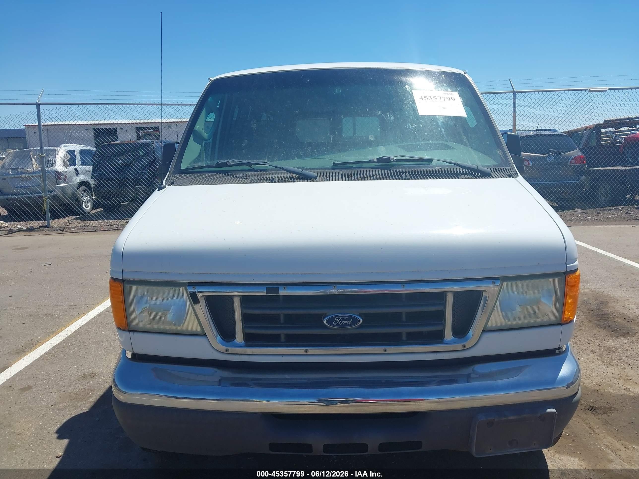 2007 Ford Econoline E350 Super Duty Wagon White vin: 1FDSS31L77DA58036