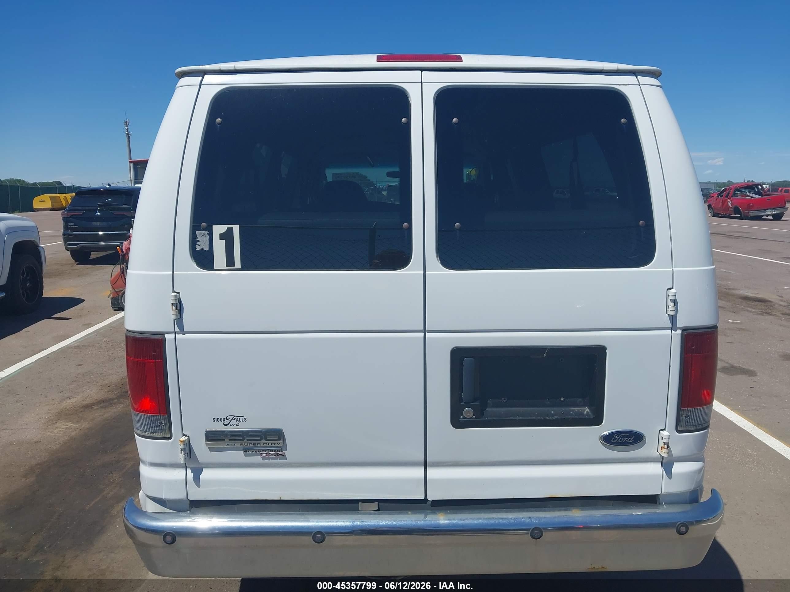 2007 Ford Econoline E350 Super Duty Wagon White vin: 1FDSS31L77DA58036